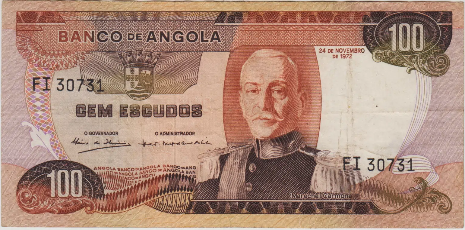 ANGOLA 100 ESKUDO 1972 PORTEKİZ HAKİMİYETİ DÖNEMİ. ÇOK ÇOK TEMİZ(-) KONDİSYON.