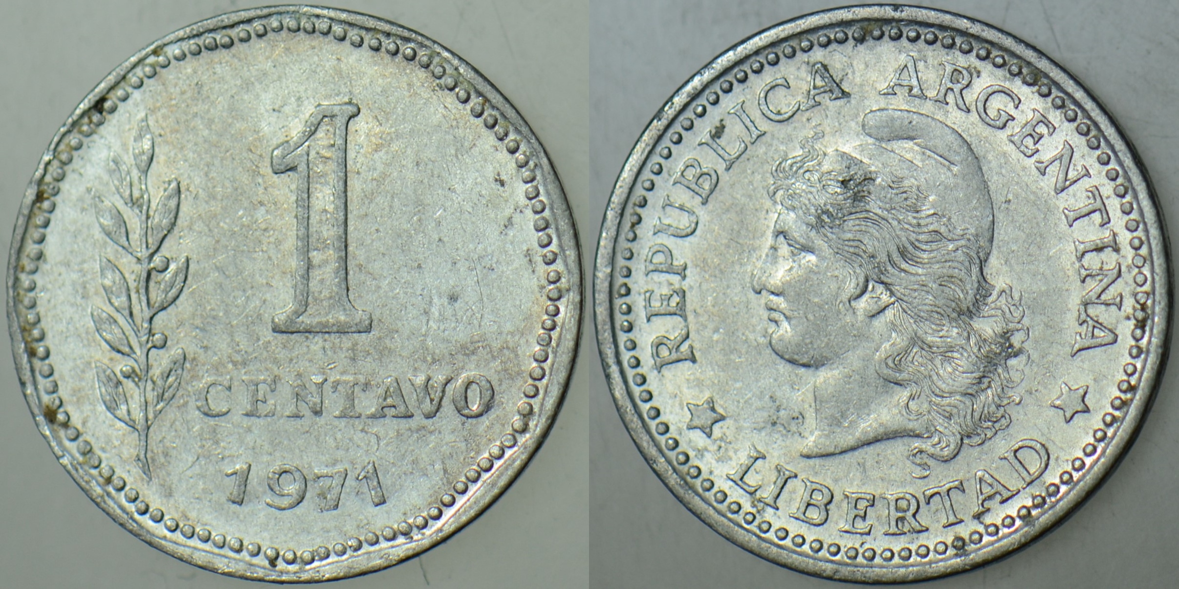 ARJANTİN 1 CENTAVO 1971 ALÜMİNYUM. 15,7 mm