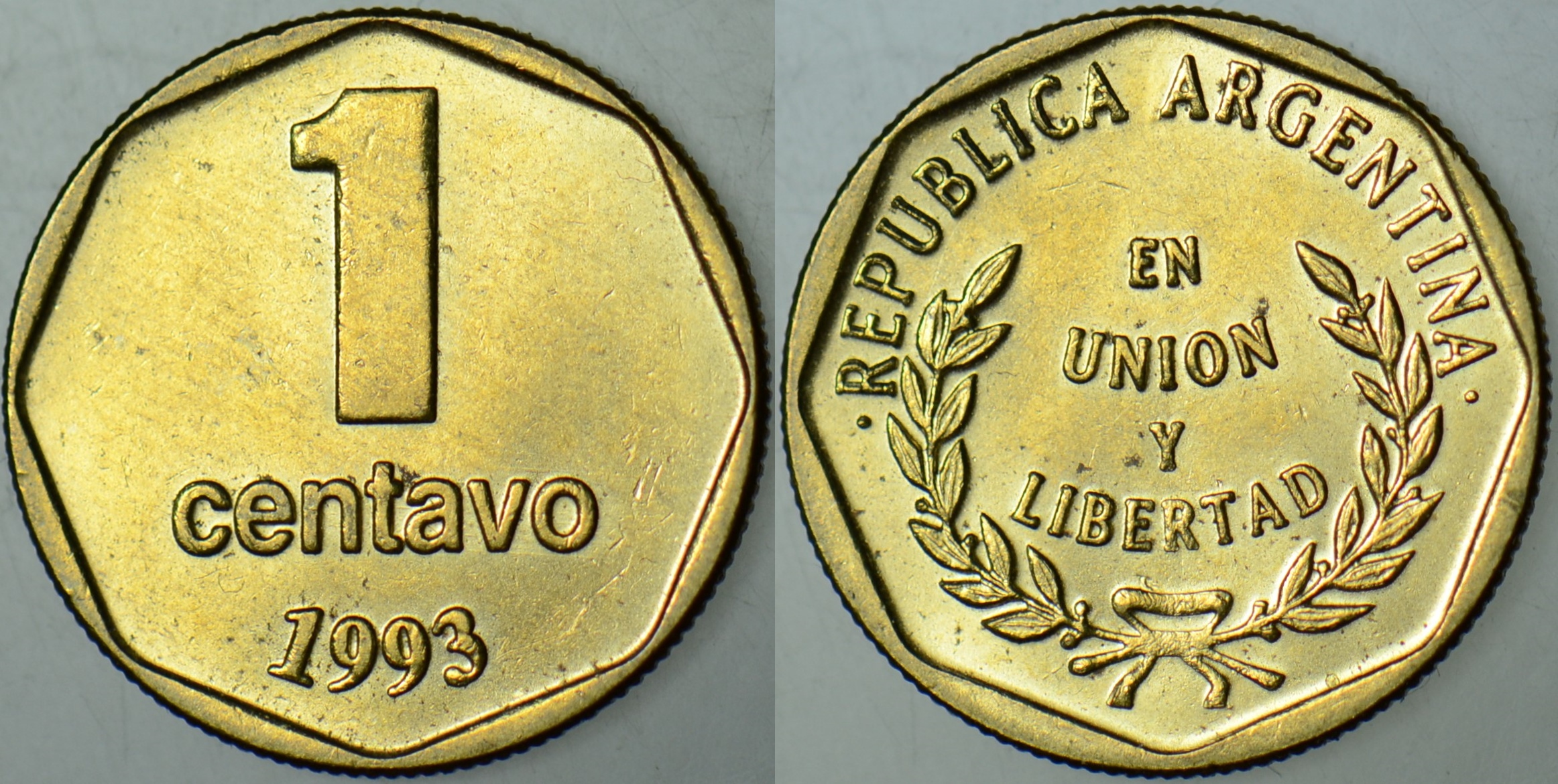 ARJANTİN 1 CENTAVO 1993 ÇİL.