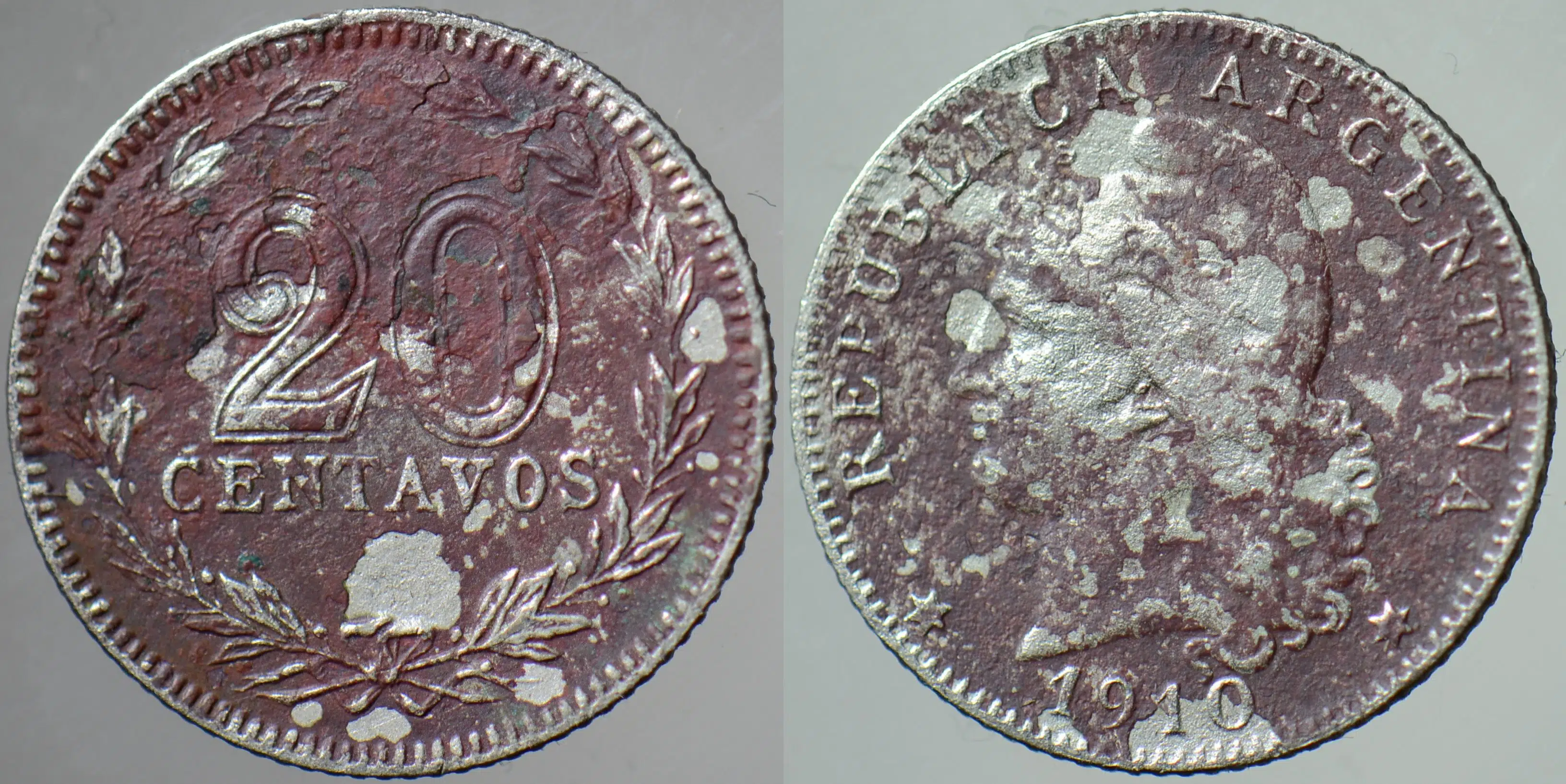 ARJANTİN 20 CENTAVOS 1910.