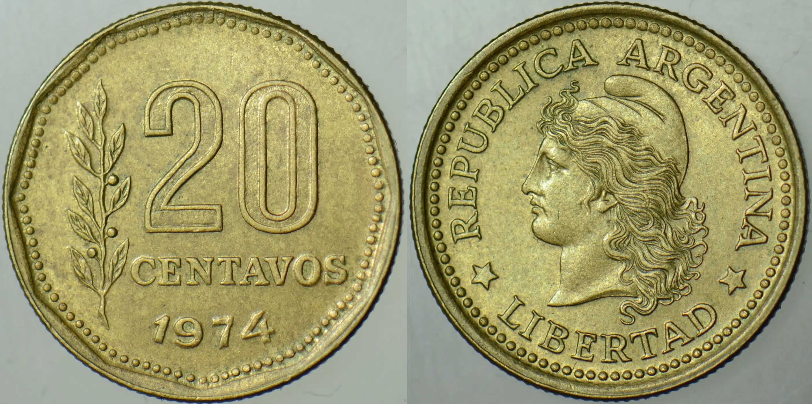 ARJANTİN 20 CENTAVOS 1974.