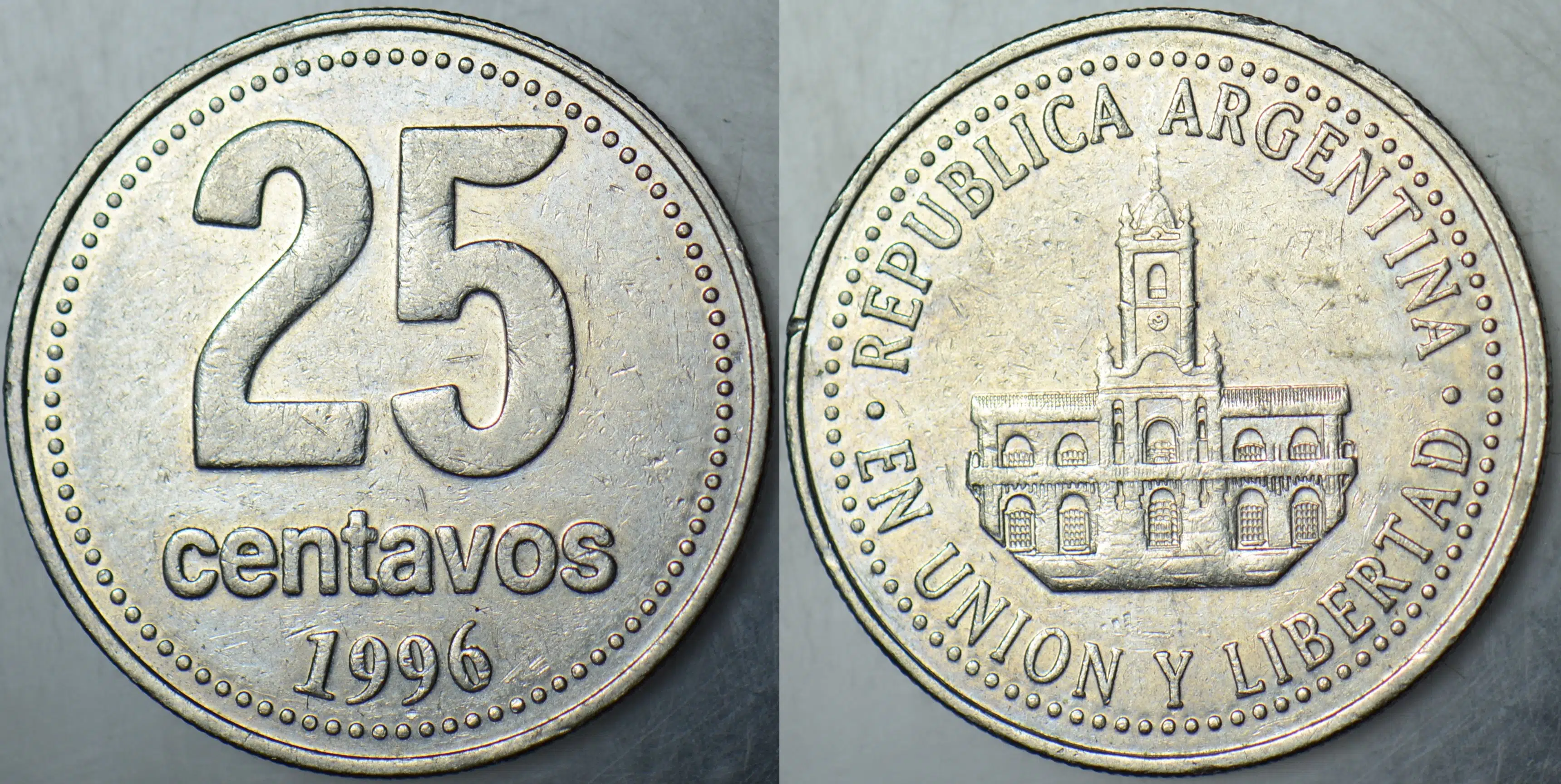 ARJANTİN 25 CENTAVOS 1996.