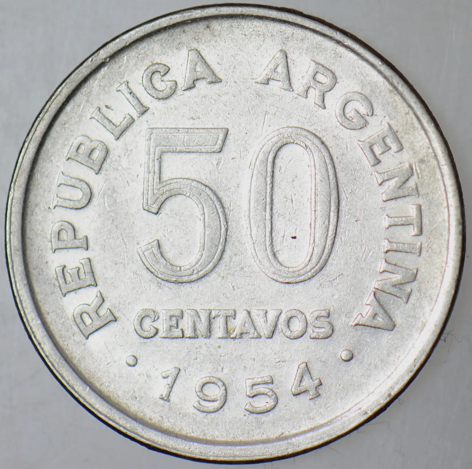 ARJANTİN 50 CENTAVOS 1954.