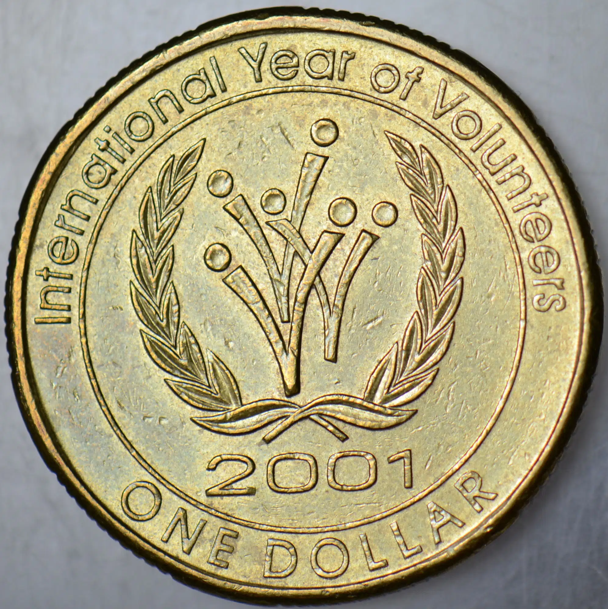 AVUSTRALYA 1 DOLAR 2001 HATIRA-BM ULUSLARARASI GÖNÜLLÜLER YILI.