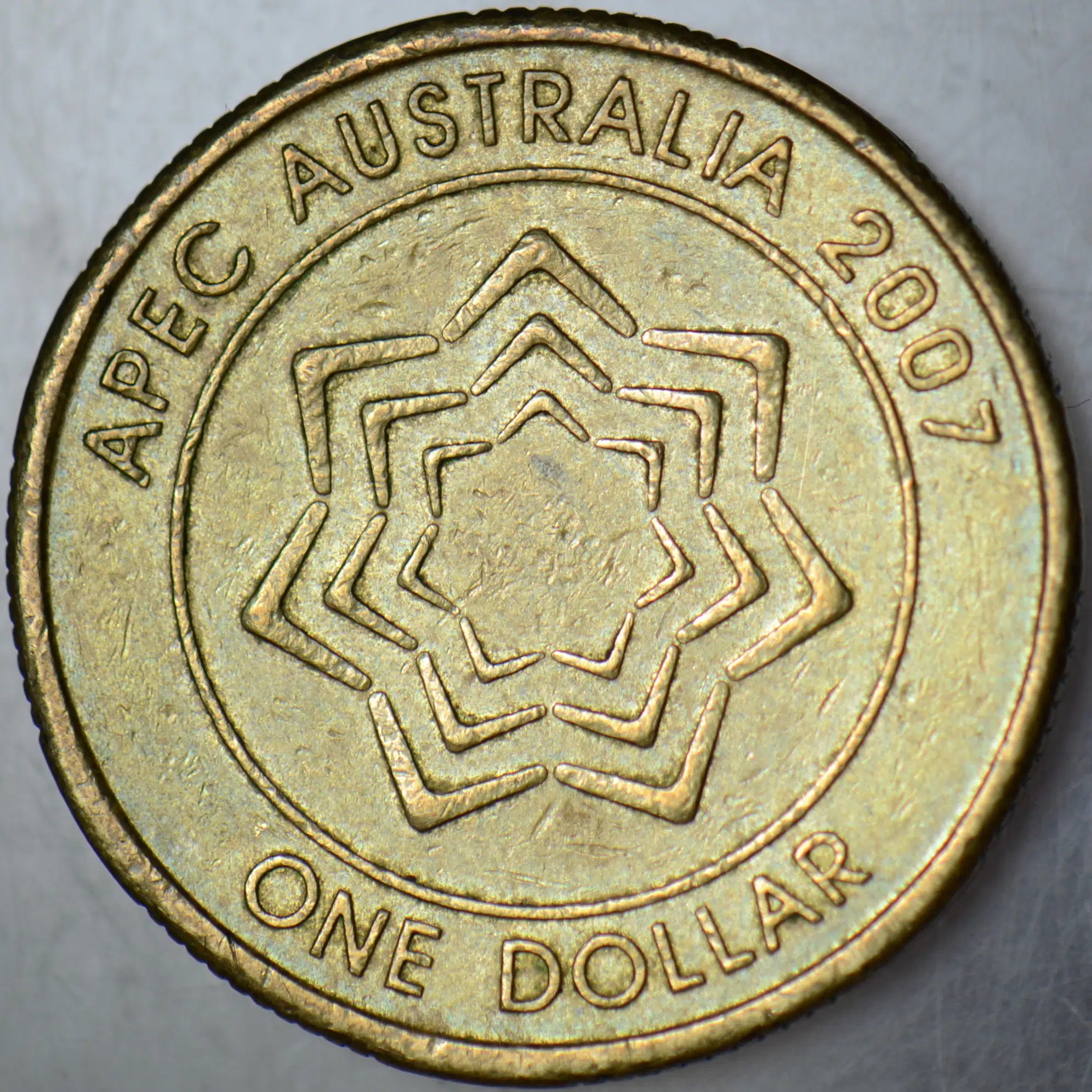 AVUSTRALYA 1 DOLAR 2007 HATIRA-ASYA PASİFİK EKONOMİK TOPLULUĞU. KRALİÇE II. ELİZABETH.