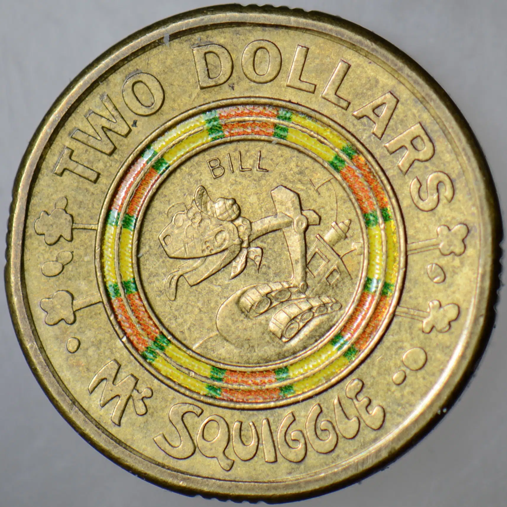 AVUSTRALYA 2 DOLAR 2019 HATIRA-MR. SQUİGGLE. RENKLİ.