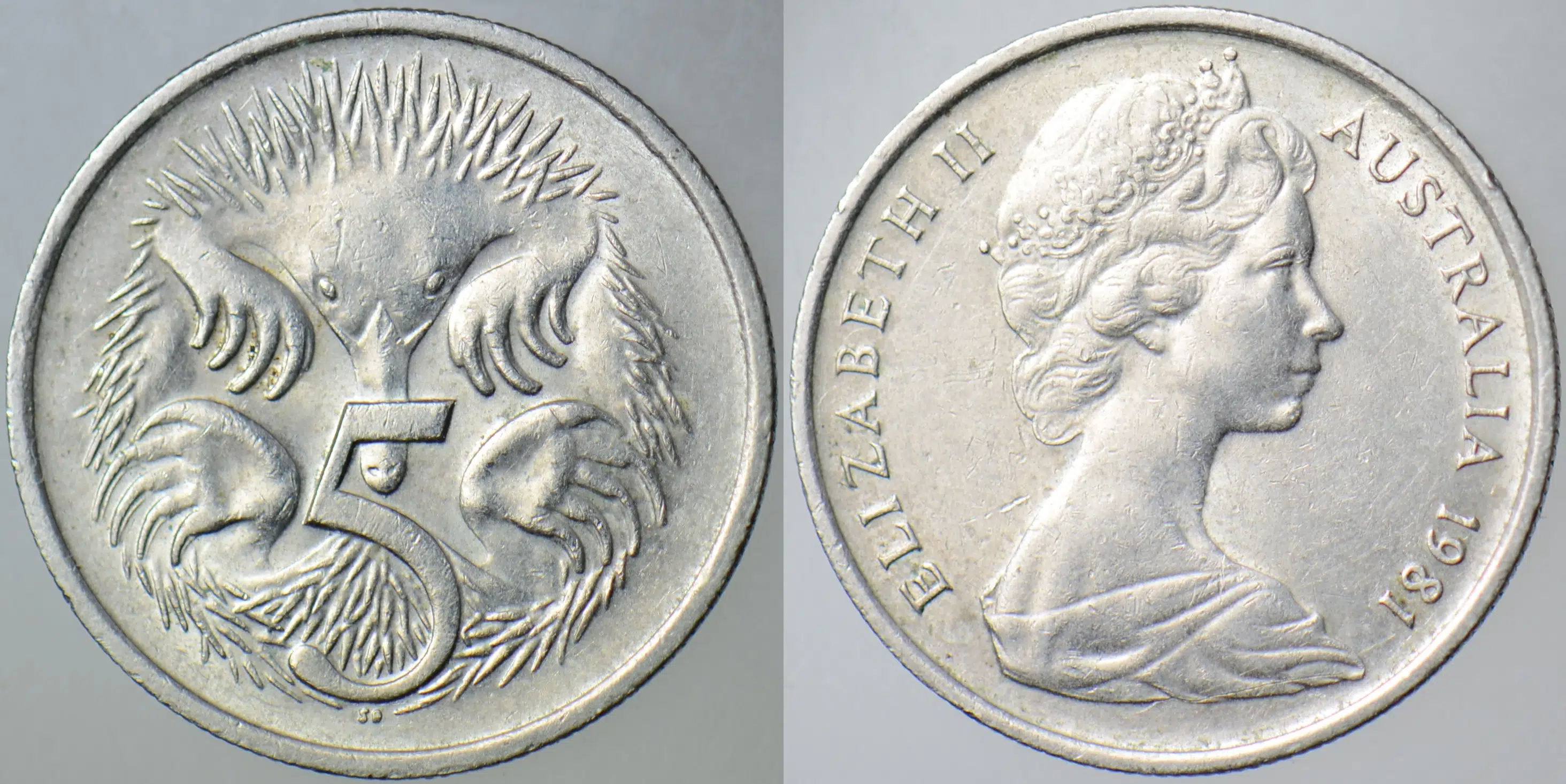 AVUSTRALYA 5 CENT 1981 KRALİÇE. 19,4 mm.