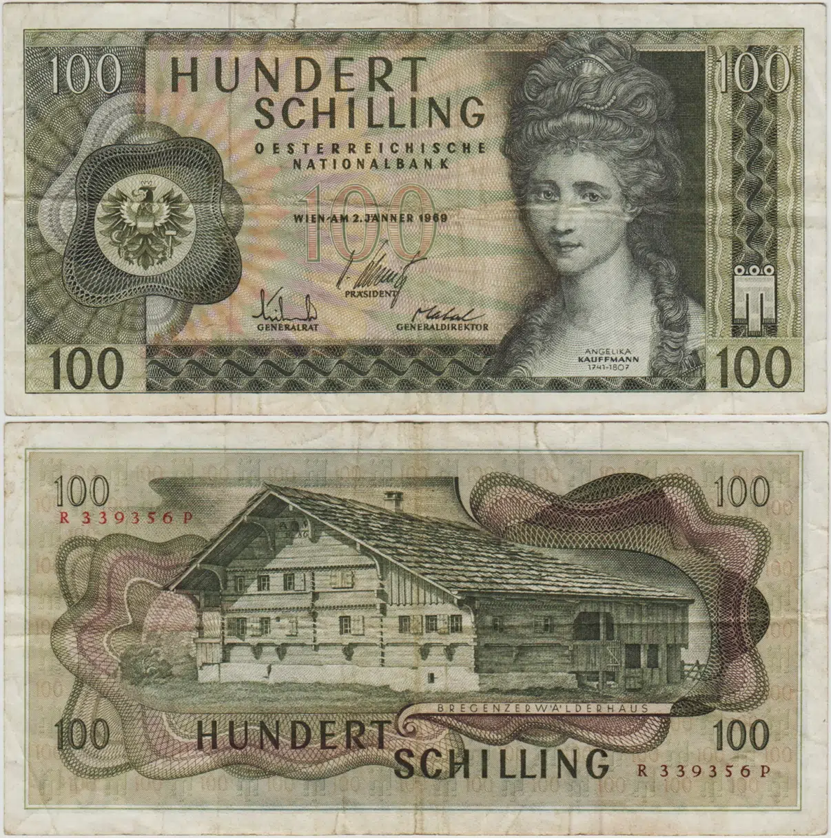 AVUSTURYA 100 ŞİLİN 1969 ÇOK TEMİZ.