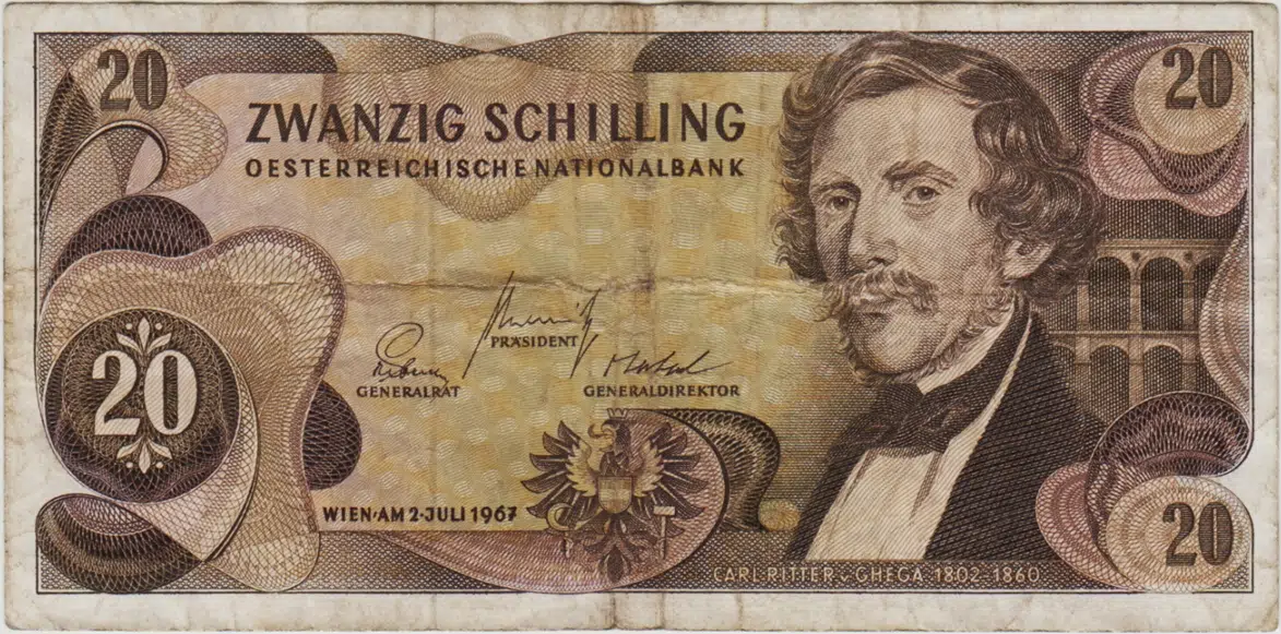 AVUSTURYA 20 ŞİLİN 1967 ÇOK TEMİZ(-)