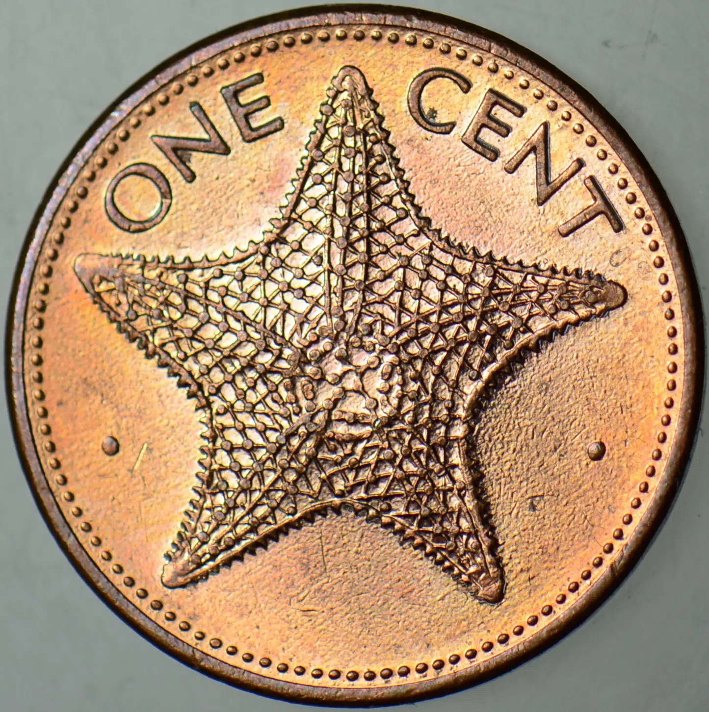BAHAMALAR 1 CENT 1998 DENİZ YILDIZI TEMALI. ÇİL(-)