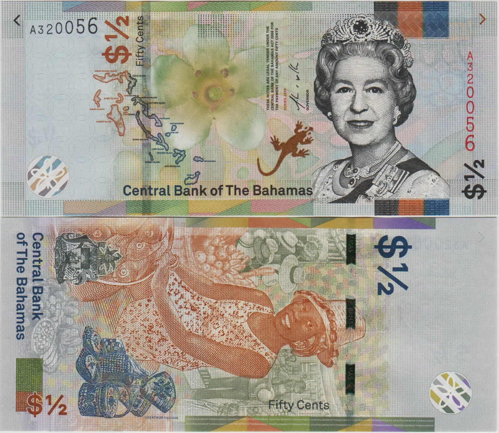 BAHAMALAR 12 DOLAR 2019 KRALİÇE II. ELİZABETH. ÇİL.