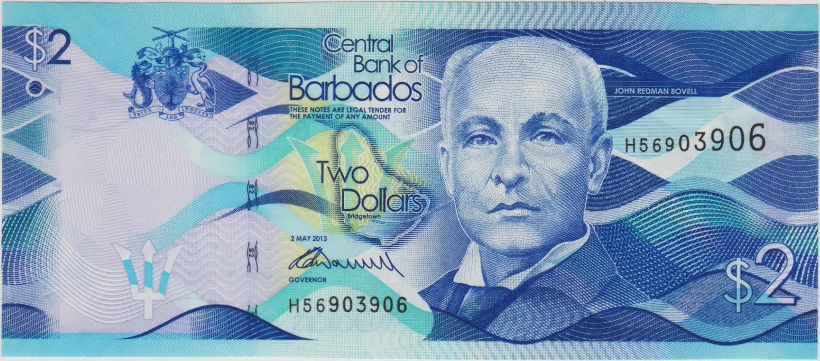 BARBADOS 2 DOLAR 2013 ÇİL.