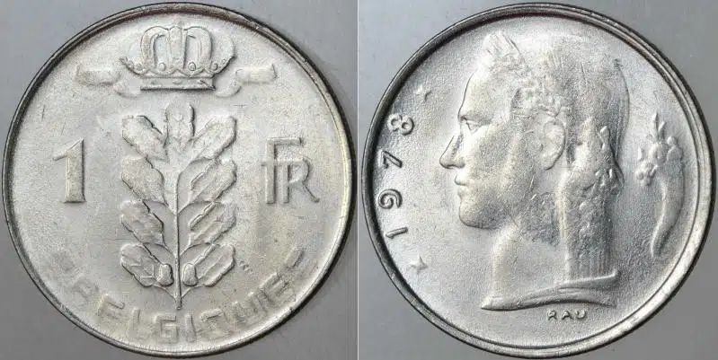 BELÇİKA 1 FRANK 1978 ÇİL(-) KONDİSYON.