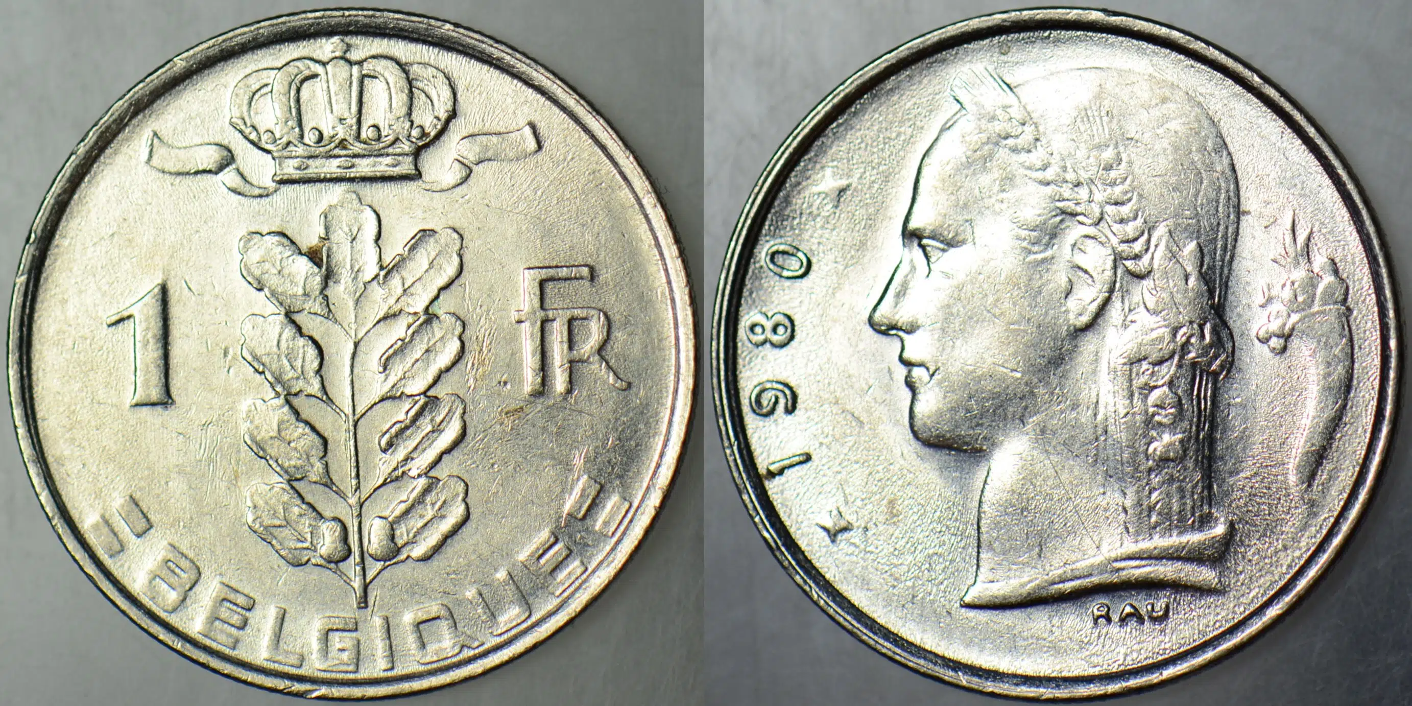 BELÇİKA 1 FRANK 1980 BELGIQUE ÇİL(-)