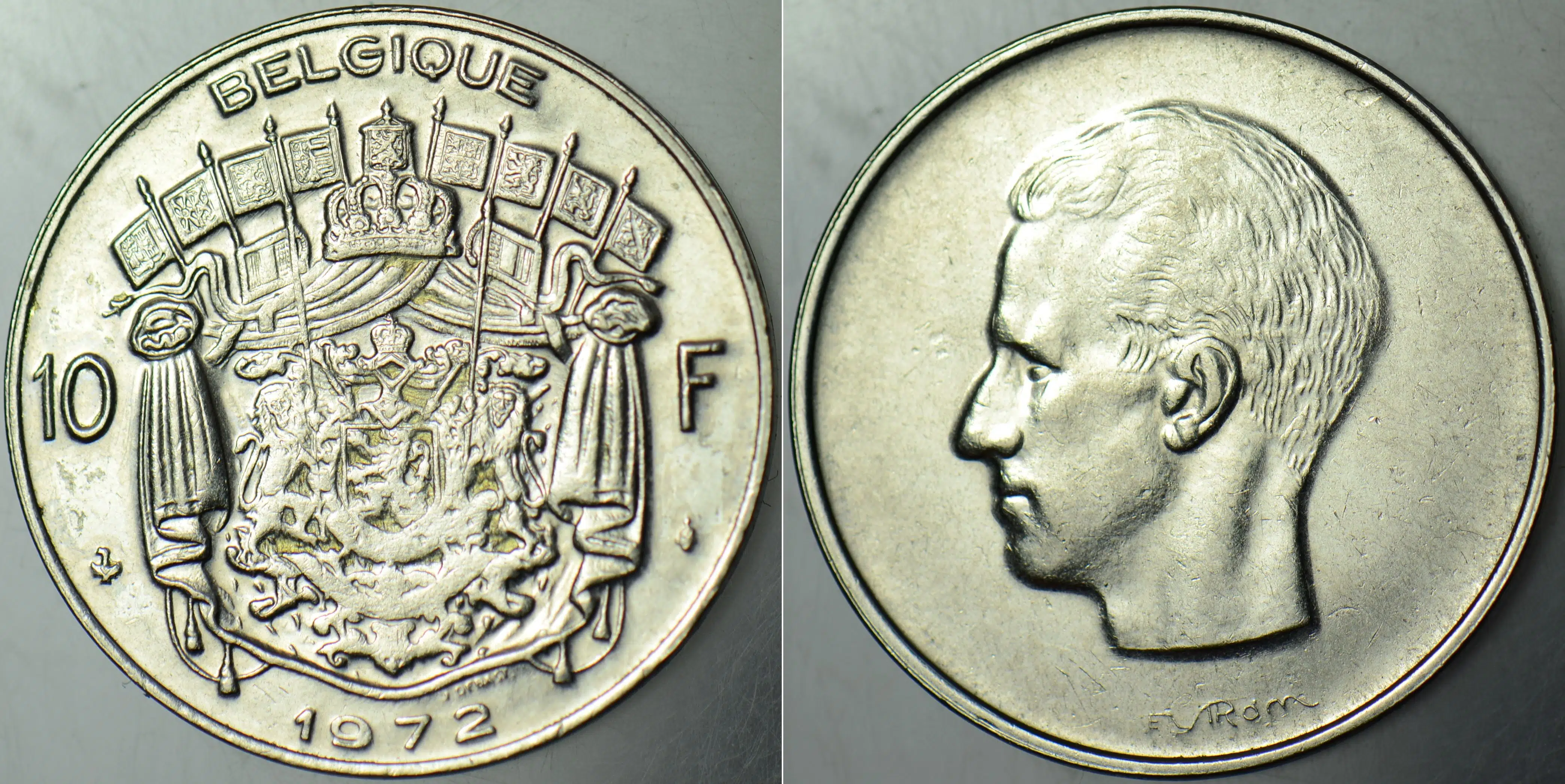BELÇİKA 10 FRANK 1972.