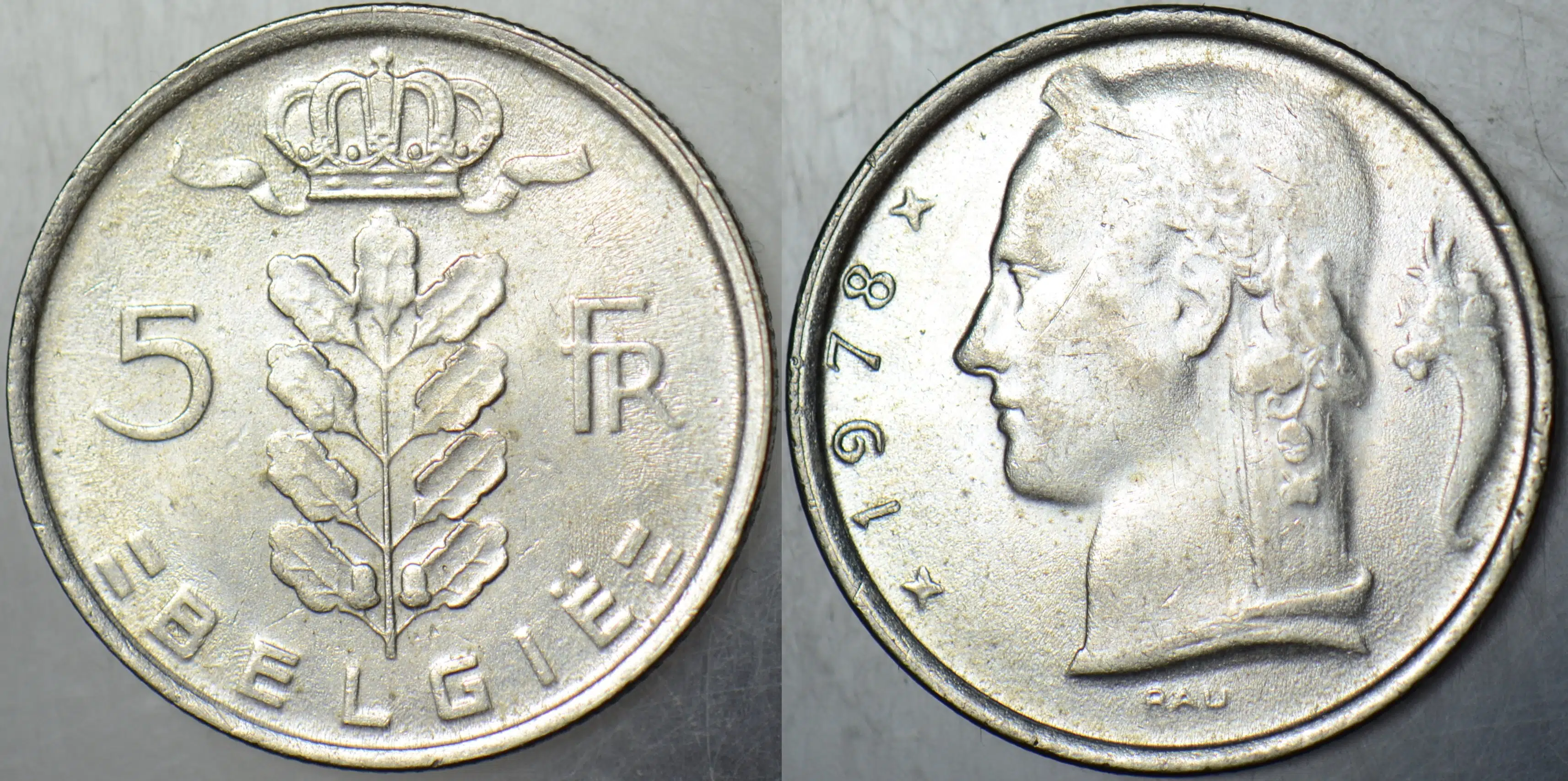 BELÇİKA 5 FRANK 1978 ÇİL(-)