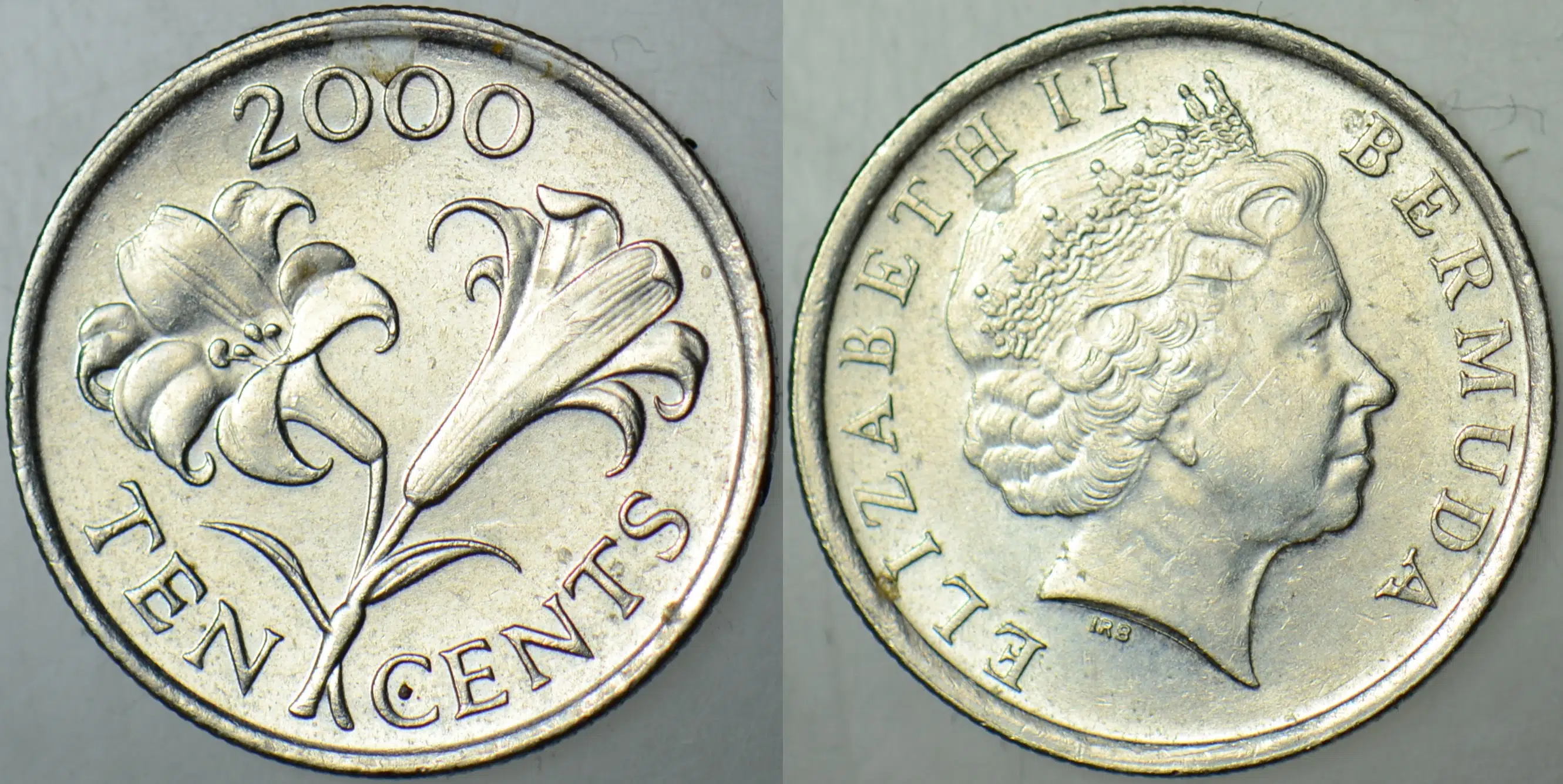 BERMUDA 10 CENT 2000 KRALİÇE II. ELİZABETH.