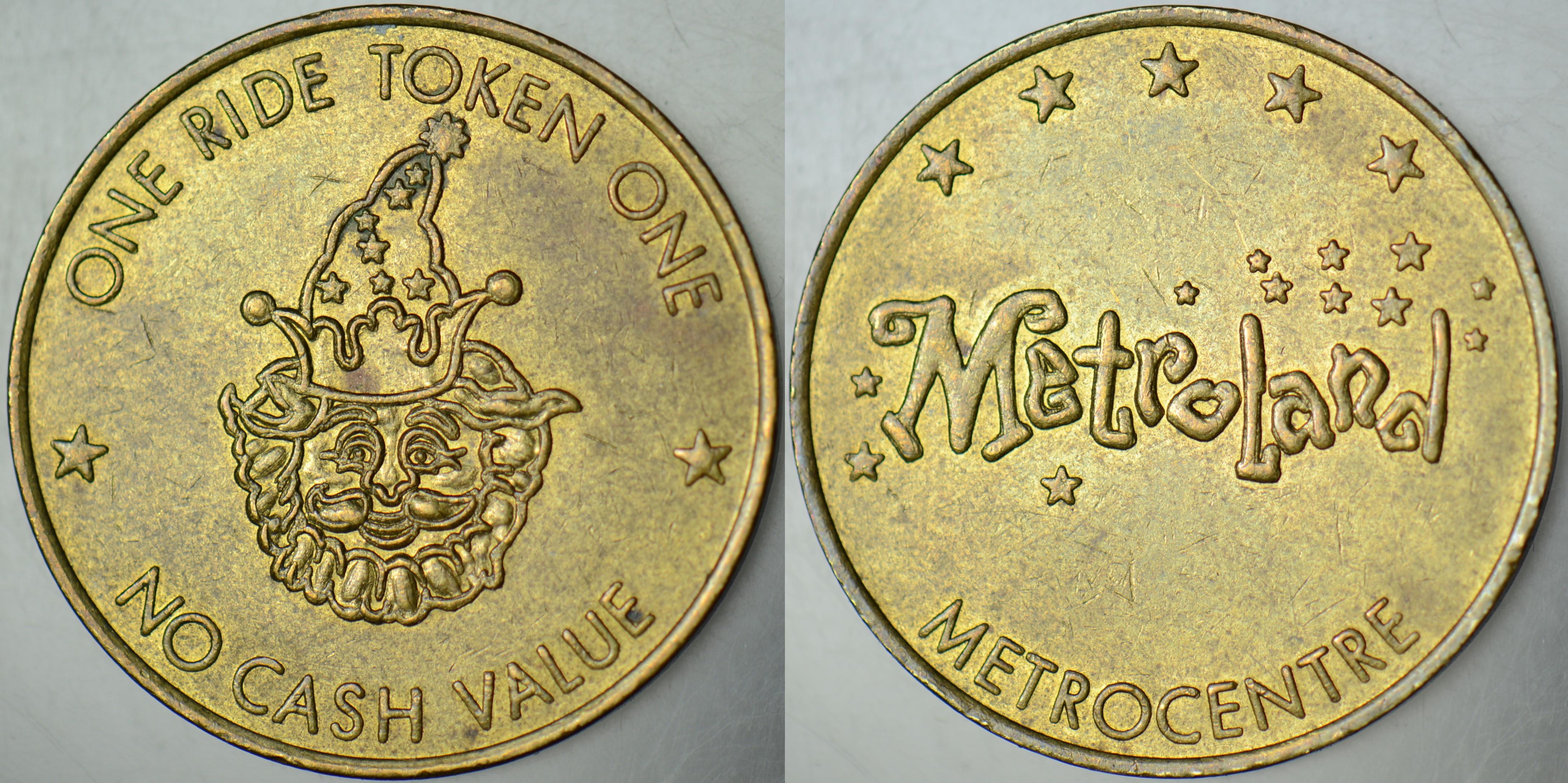 BİRLEŞİK KRALLIK 1988-2008 METROLAND OYUN PARKI JETON 27 mm