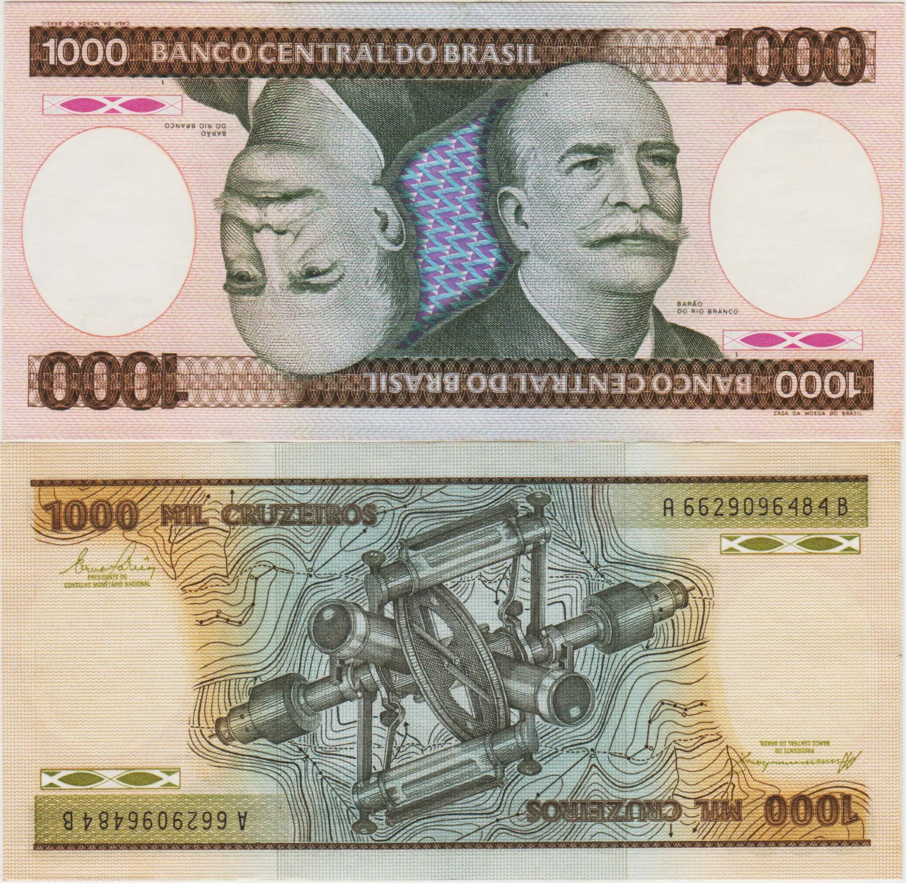BREZİLYA 1000 CRUZEİROS 1984 ÇİLALTI KONDİSYON.
