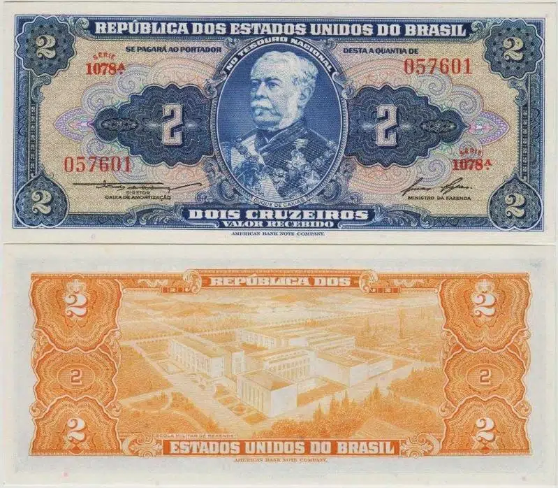 BREZİLYA 2 CRUZEIROS 1958. ÇİL KONDİSYON.