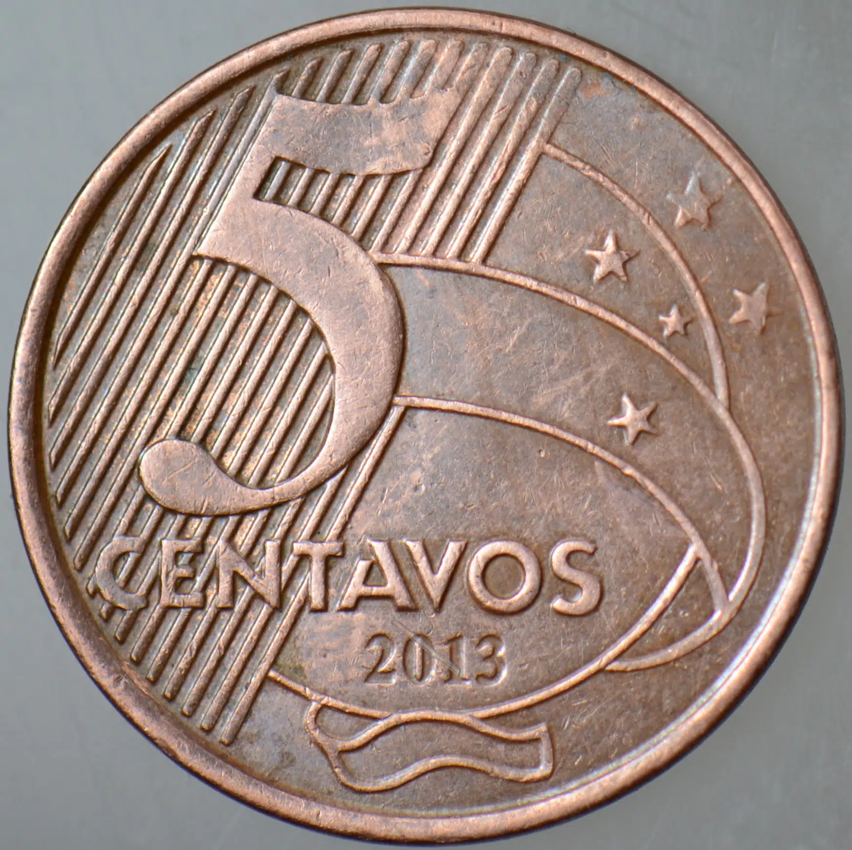 BREZİLYA 5 CENTAVOS 2013.