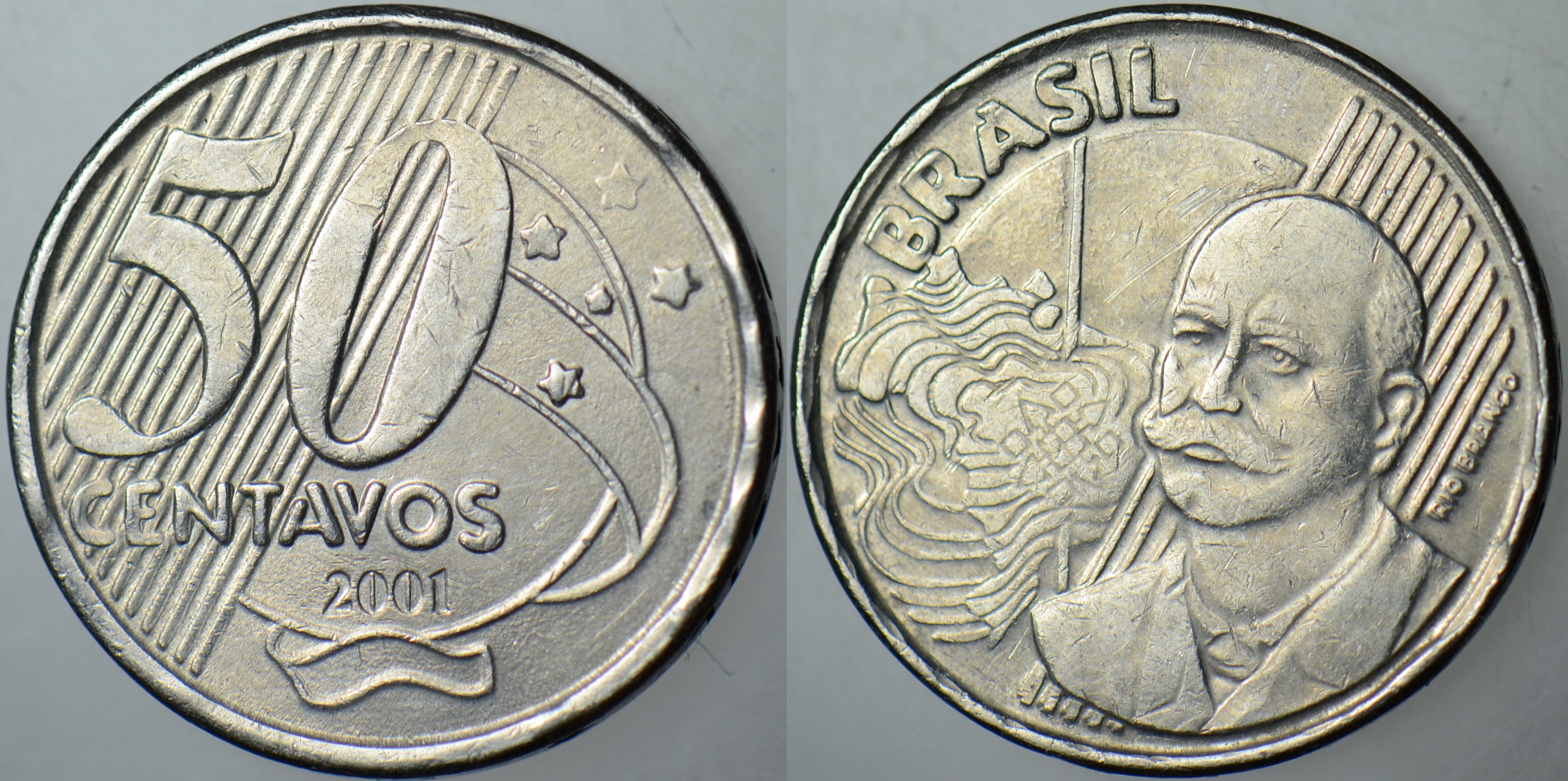 BREZİLYA 50 CENTAVOS 2001 BAKIR-NİKEL.