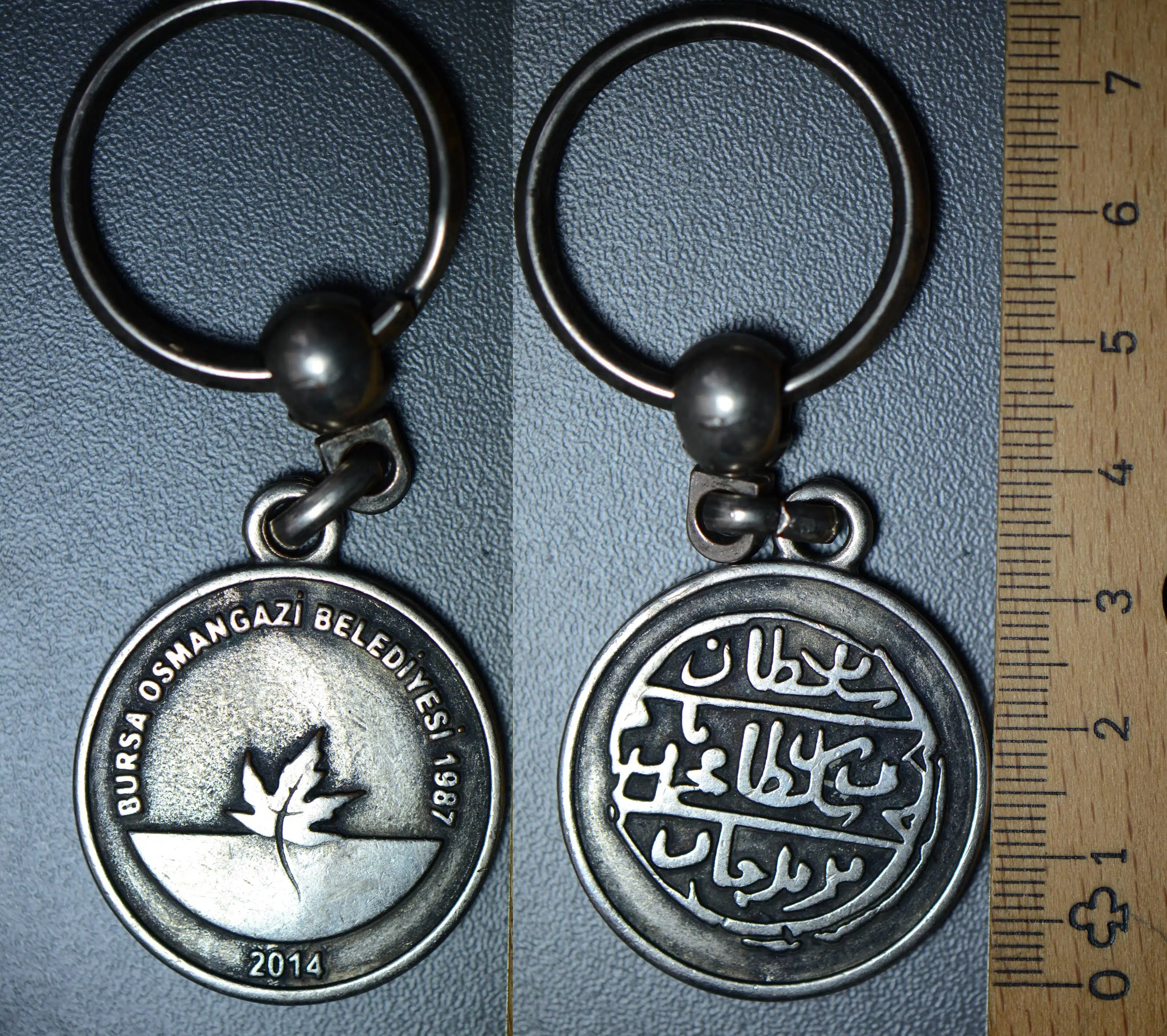 BURSA OSMANGAZİ BELEDİYESİ METAL ANAHTARLIK 2014-OSMANLI AKÇESİ TEMALI.