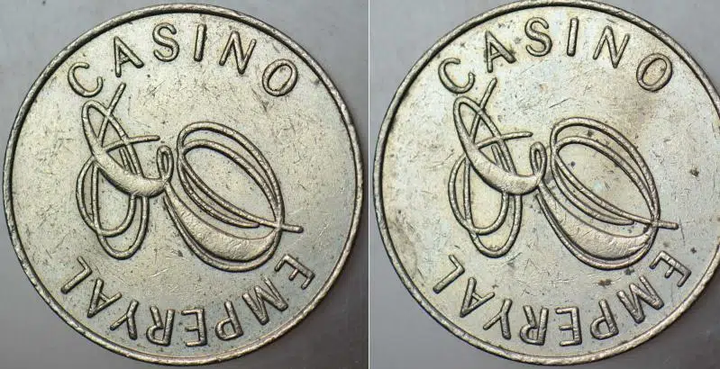 CASINO EMPERYAL ESKİ JETON. 28 mm ÇAPINDA.
