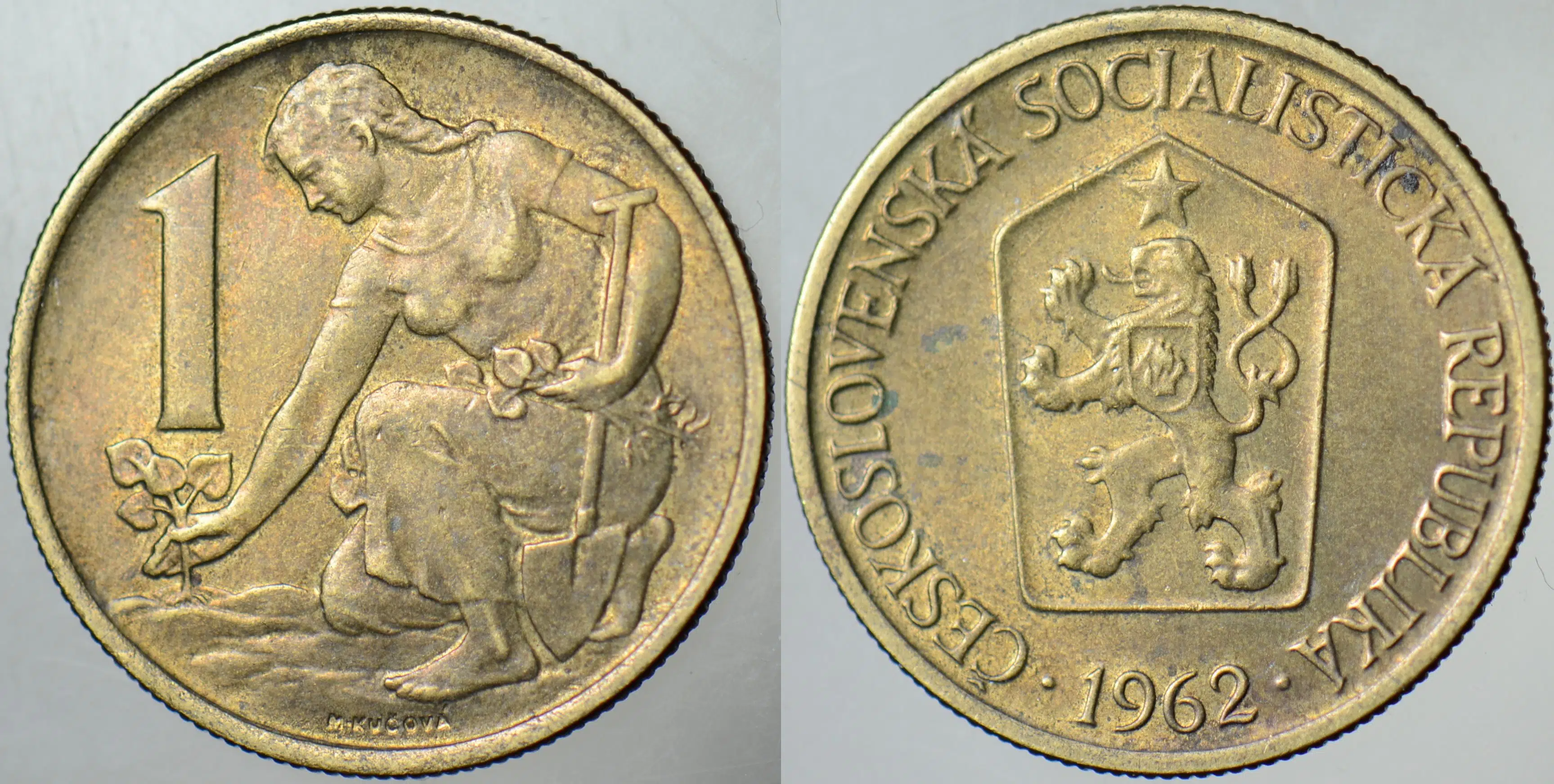 ÇEKOSLOVAKYA 1 KORUNA 1962.
