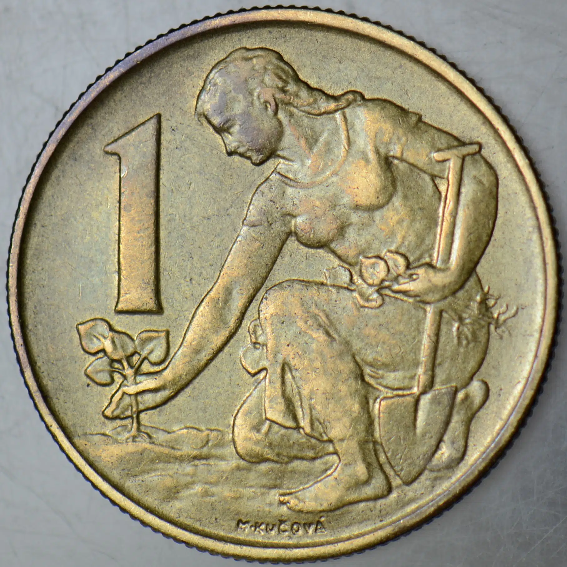 ÇEKOSLOVAKYA 1 KORUNA 1990 SON SENE.