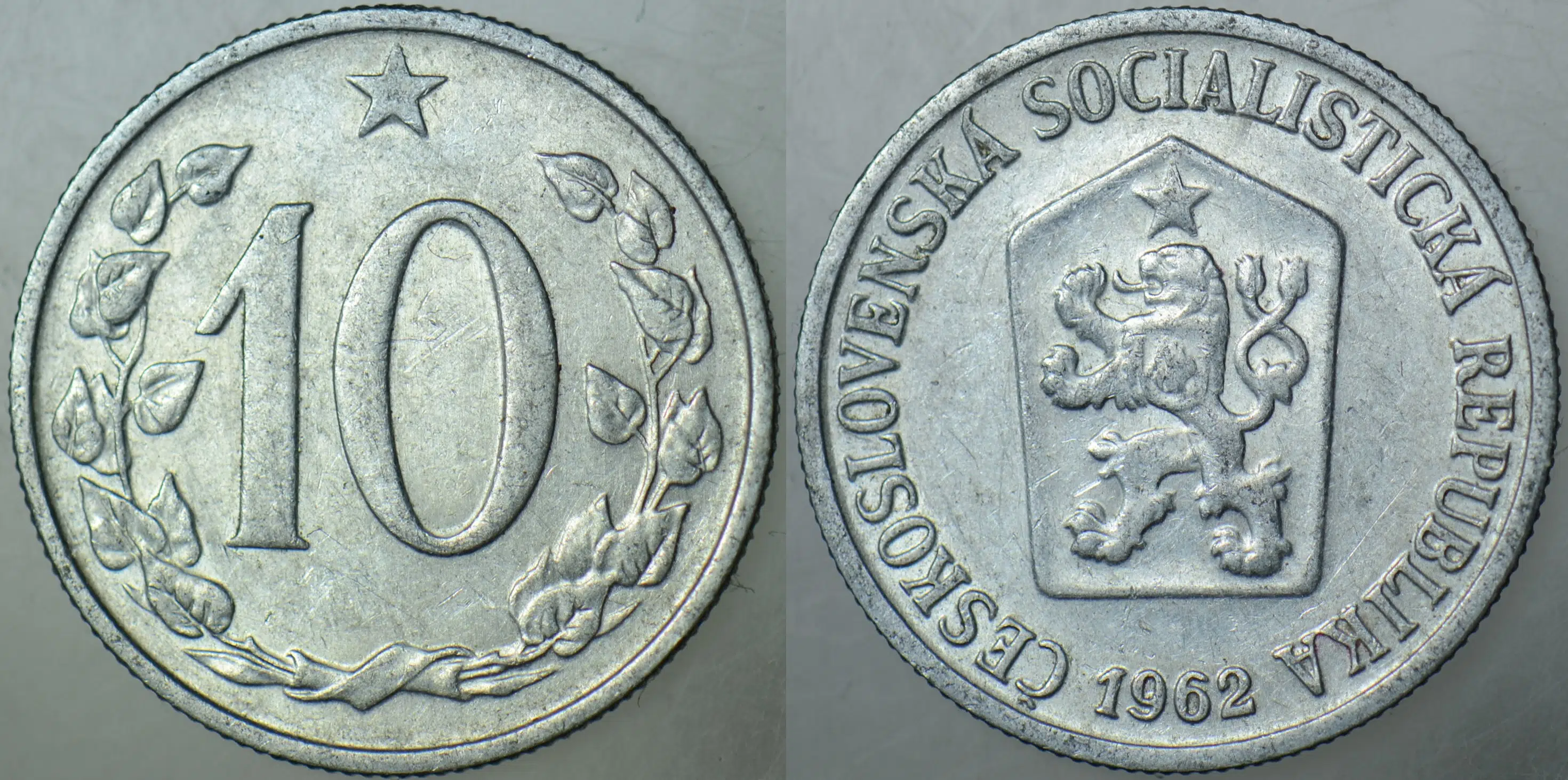 ÇEKOSLOVAKYA 10 HALERU 1962.