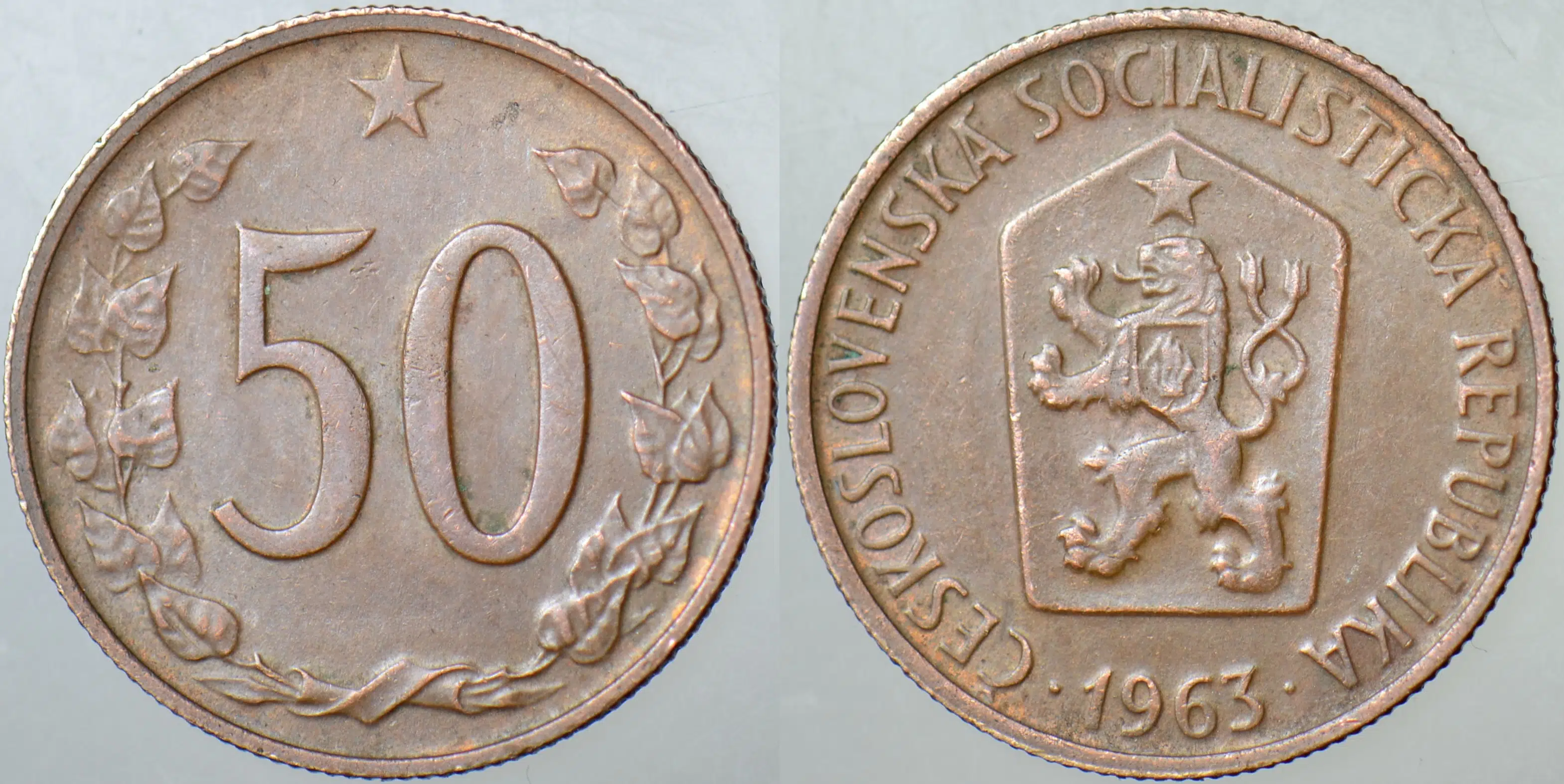 ÇEKOSLOVAKYA 50 HALERU 1963.