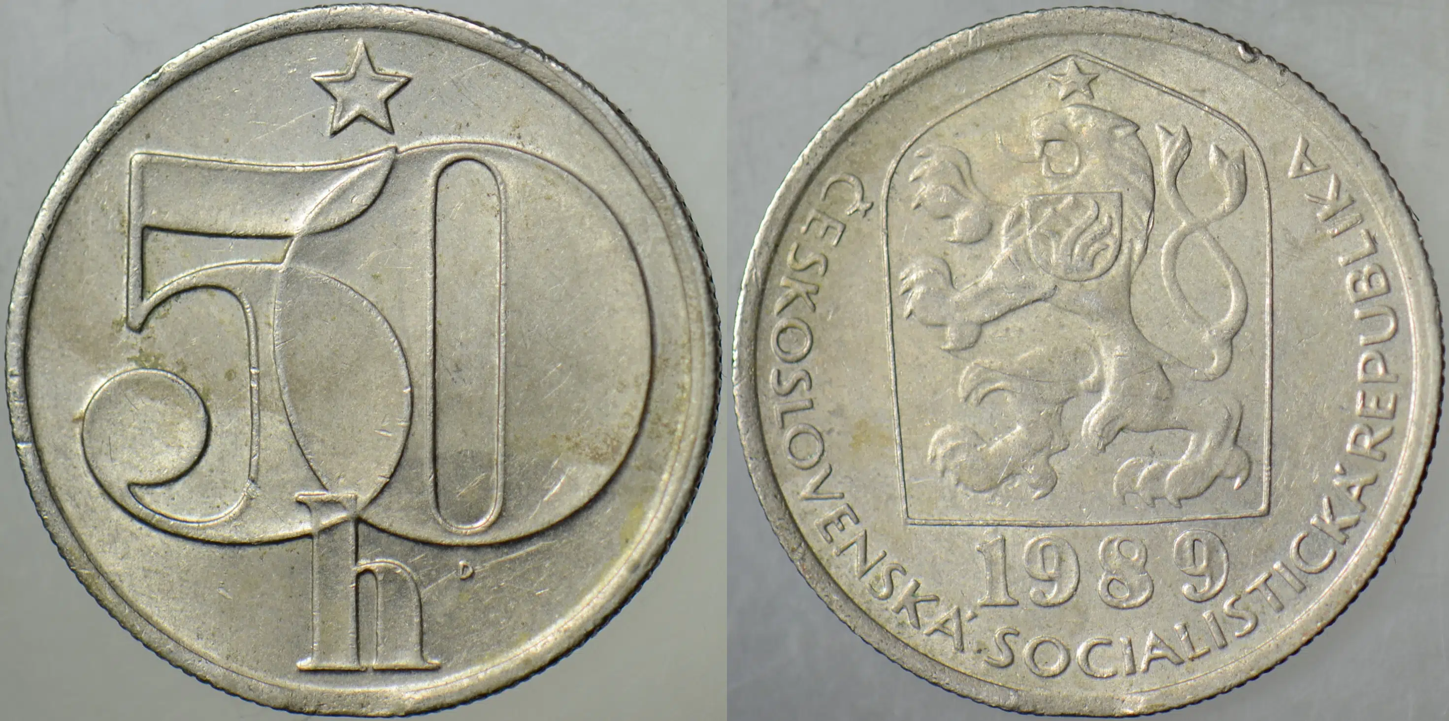ÇEKOSLOVAKYA 50 HALERU 1989.