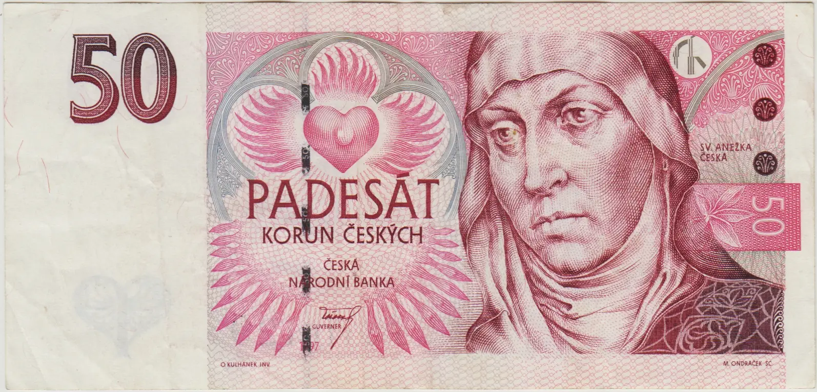 ÇEKYA 50 KORUNA 1997 ÇOK ÇOK TEMİZ.