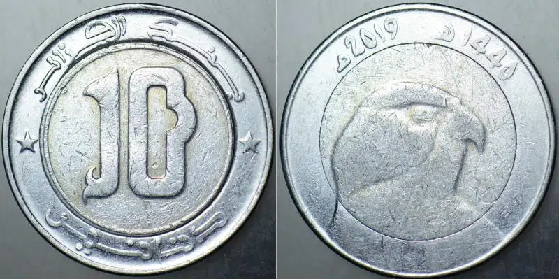 CEZAYİR 10 DİNAR 2019 BİMETAL.