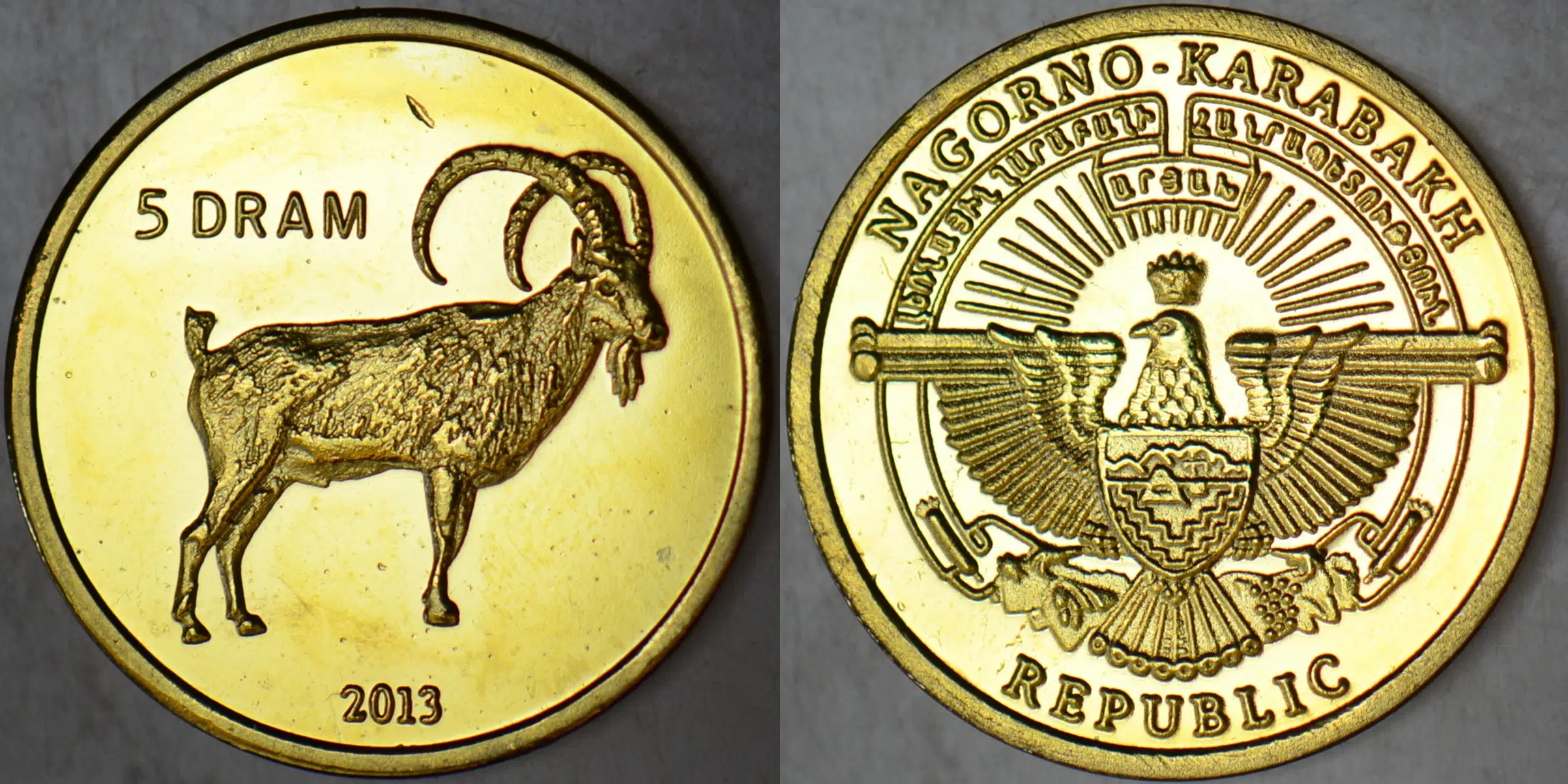 DAĞLIK KARABAĞ 5 DRAM 2013 DAĞ KEÇİSİ ÇİL.