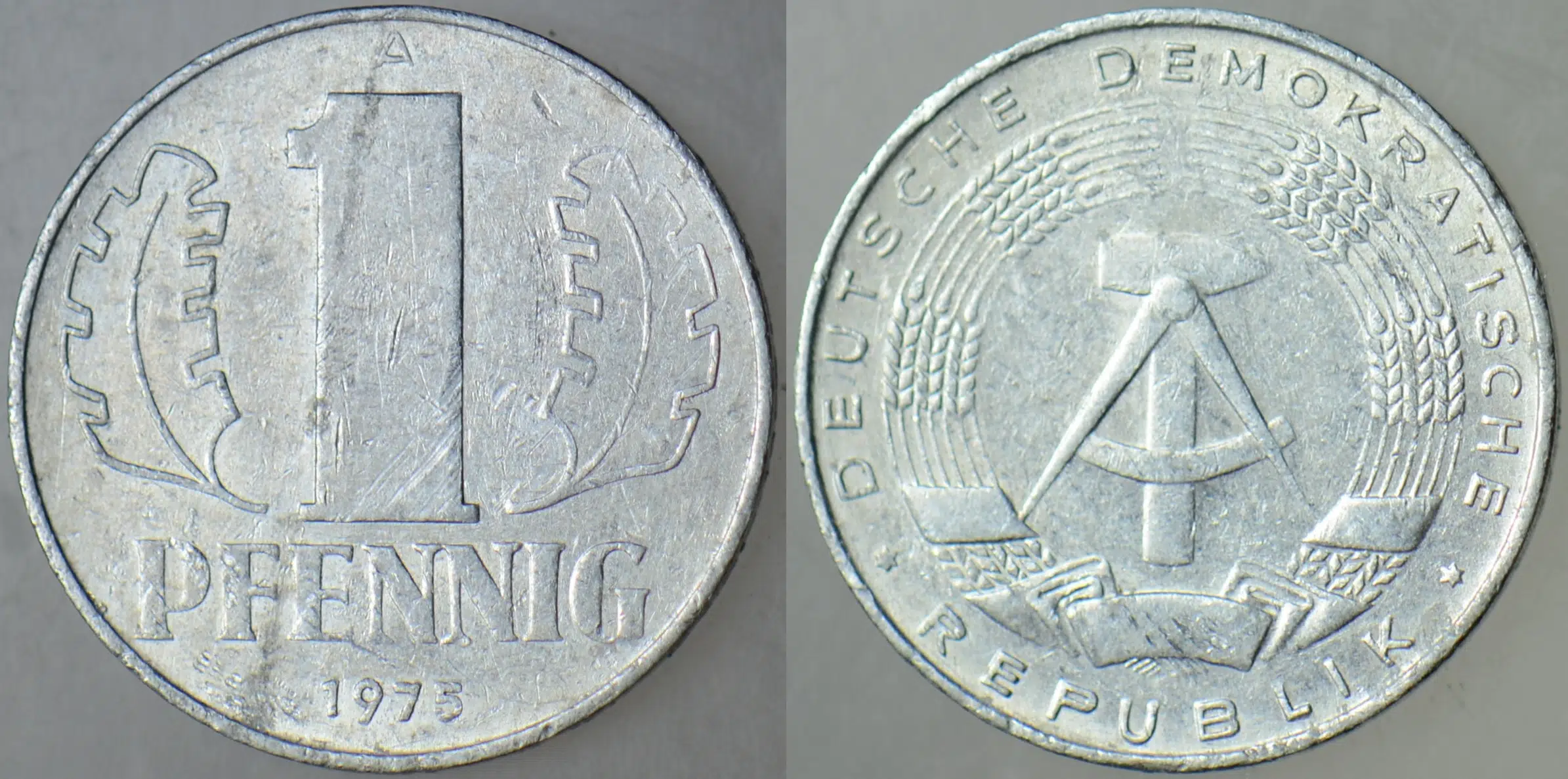  DOĞU ALMANYA 1PFENNİG 1975 A=BERLİN DARBI - DDR.