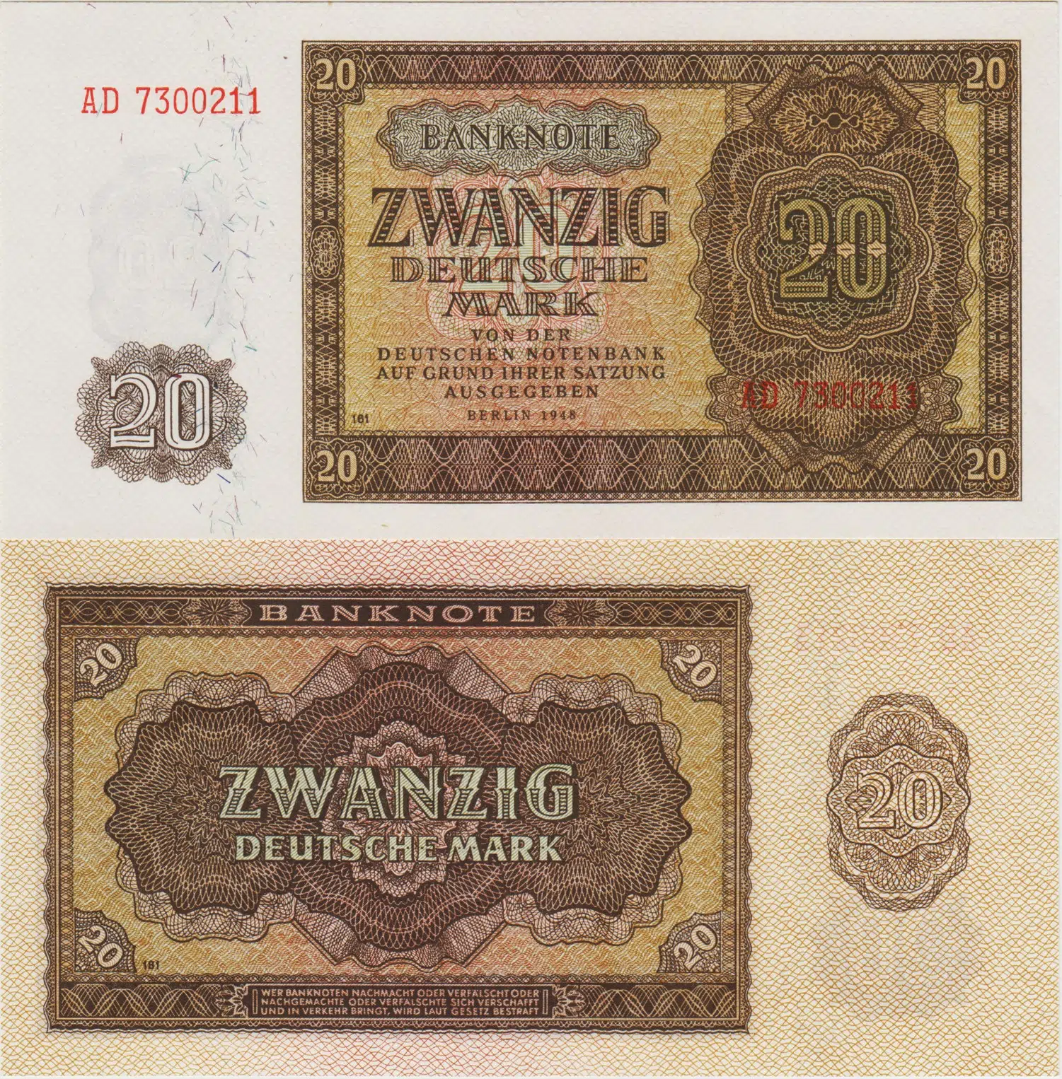 DOĞU ALMANYA 20 MARK 1948 ÇİL.