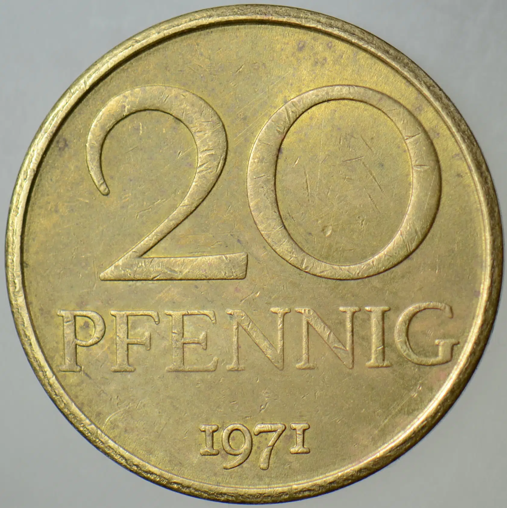 DOĞU ALMANYA 20 PFENNIG 1971.