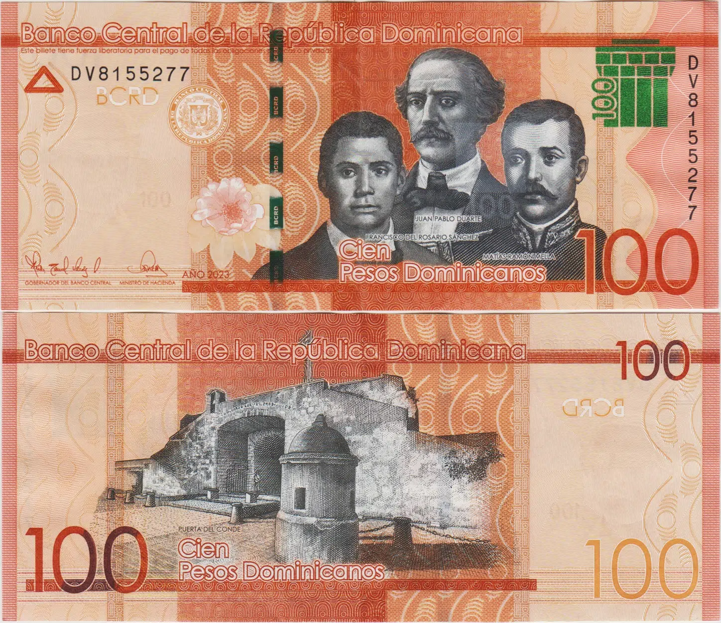 DOMİNİK CUMHURİYETİ 100 PESO 2023 ÇİLALTI.