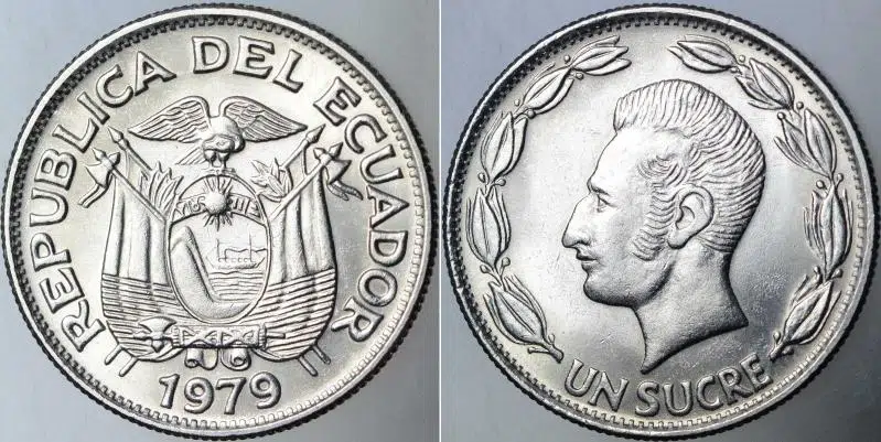 EKVADOR 1 SUCRE 1979 ÇİL KONDİSYON.