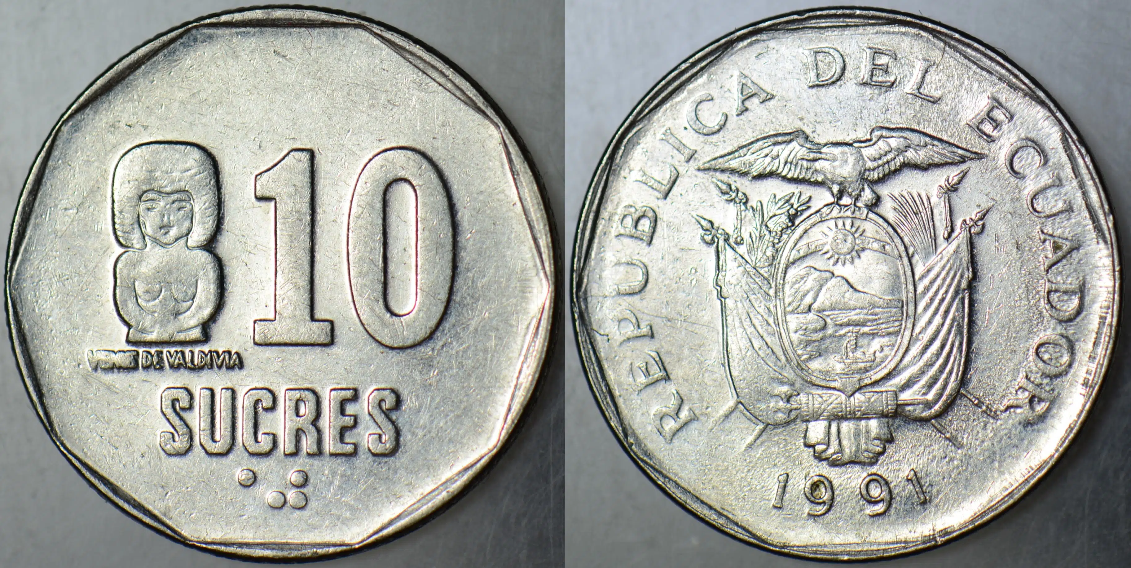 EKVADOR 10 SUCRE 1991.