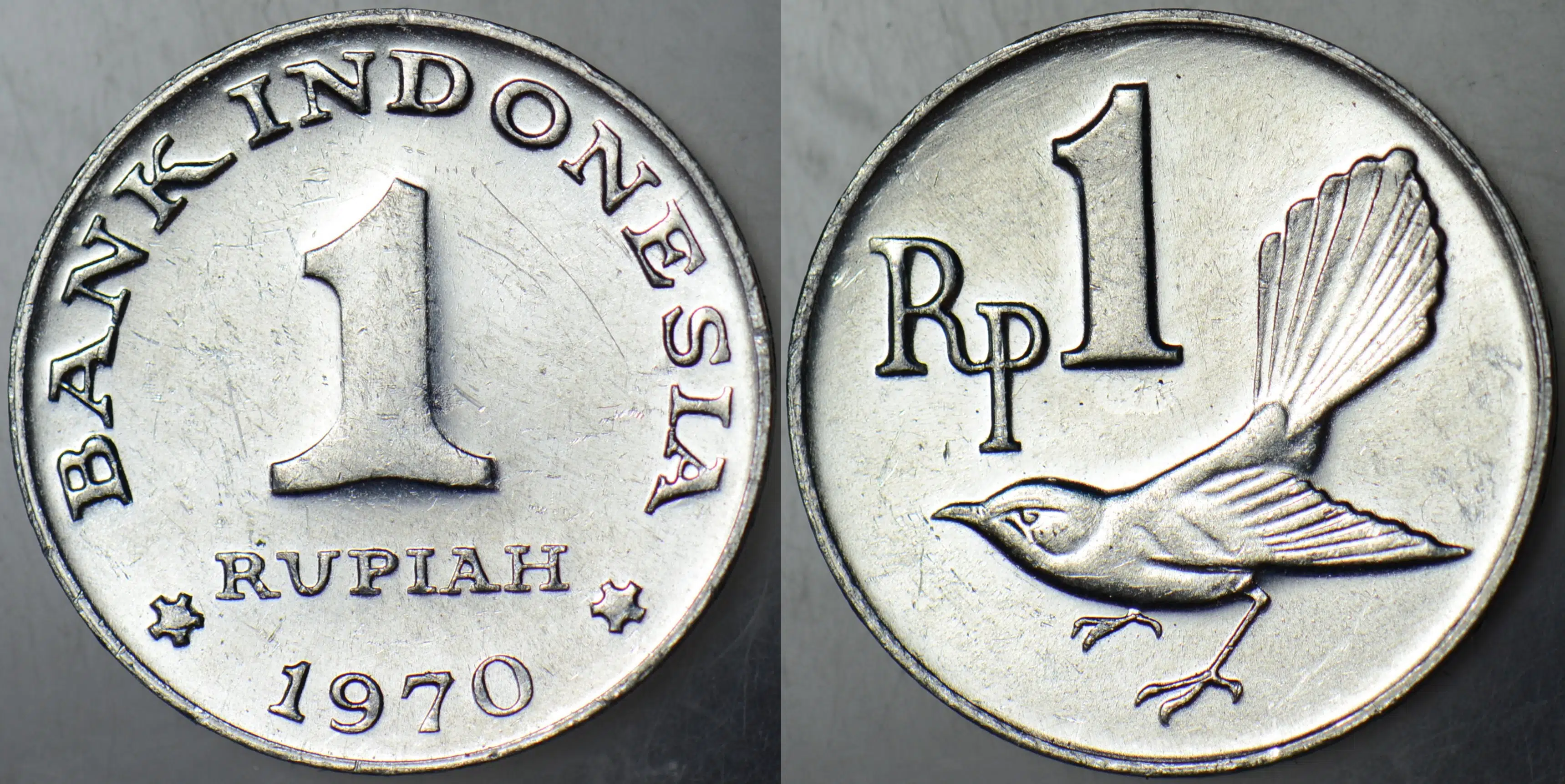 ENDONEZYA 1 RUPIAH 1970 KUŞ TEMALI. ÇİLALTI+