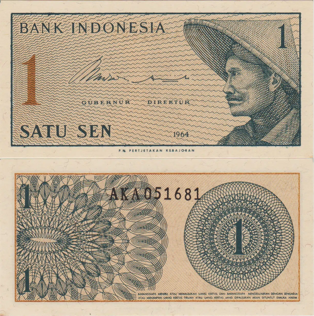 ENDONEZYA 1 SEN 1964 ÇİL.