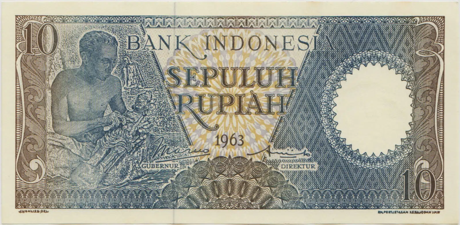 ENDONEZYA 10 RUPİAH 1963 ÇİL.