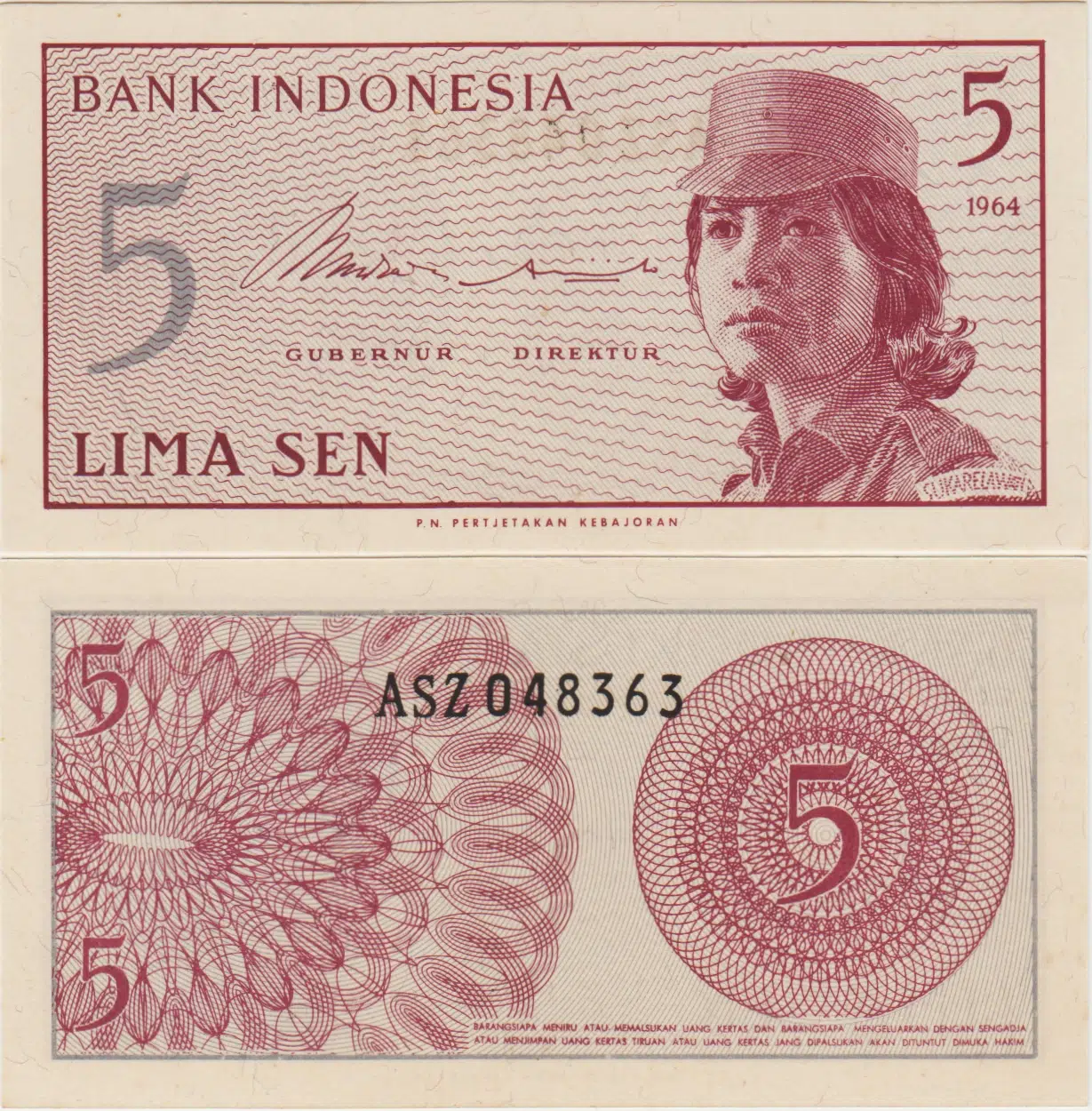 ENDONEZYA 5 SEN 1964 ÇİL.