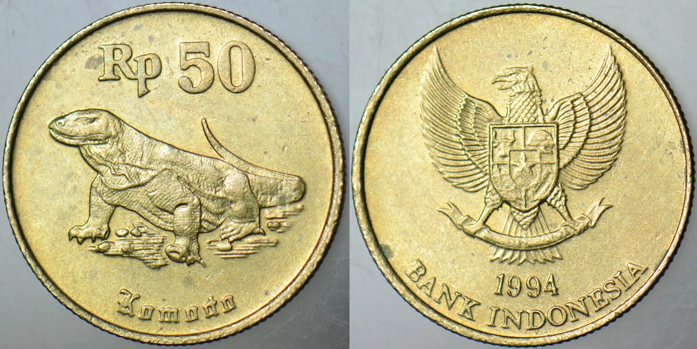 ENDONEZYA 50 RUPİAH 1994 KOMODO EJDERİ TEMALI.