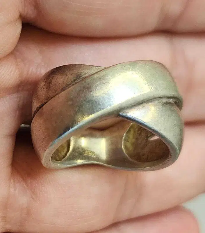 ESKİ GÜMÜŞ YÜZÜK 9,54 GRAM 925 AYAR.