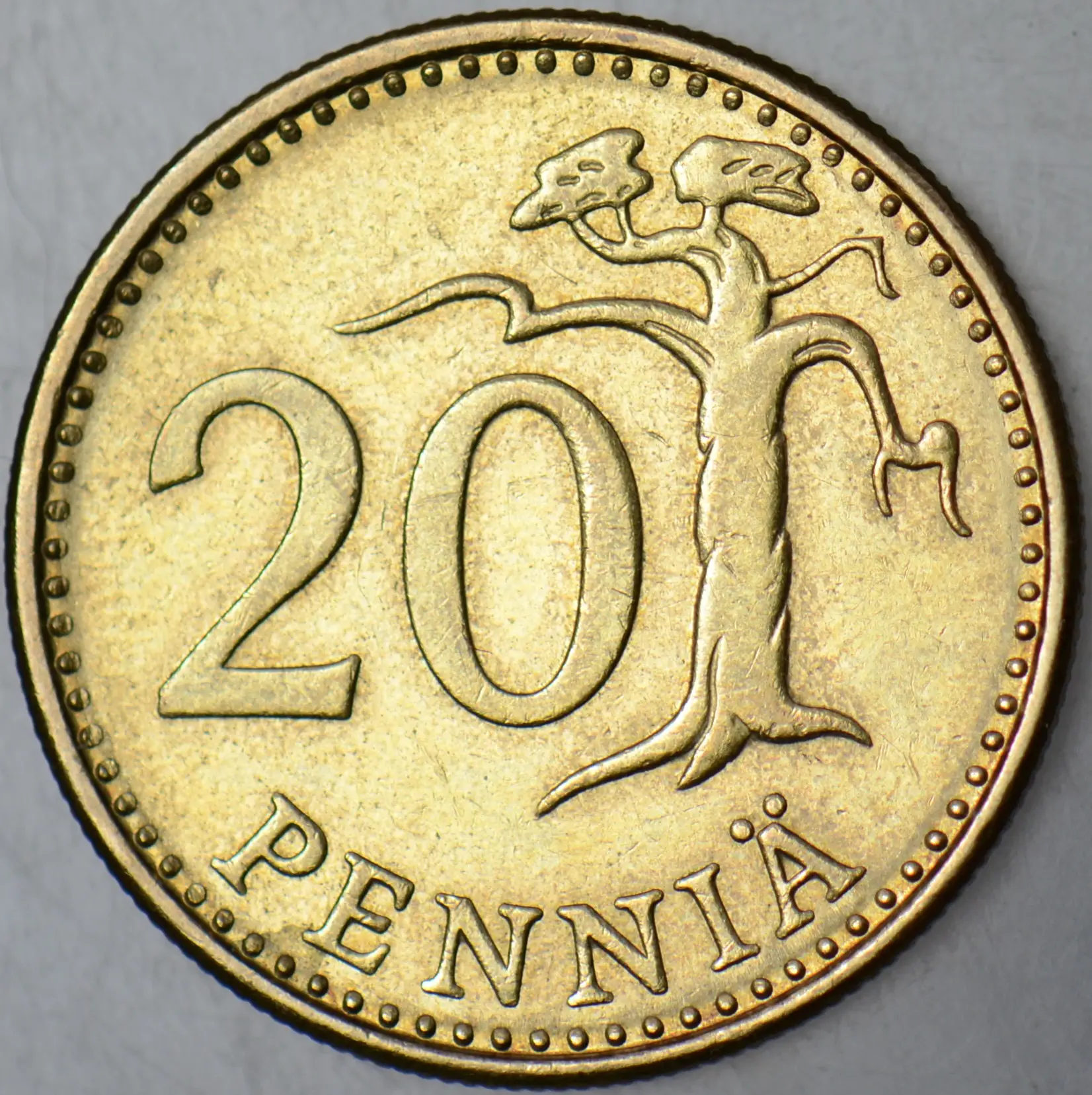 FİNLANDİYA 20 PENNIA 1984.