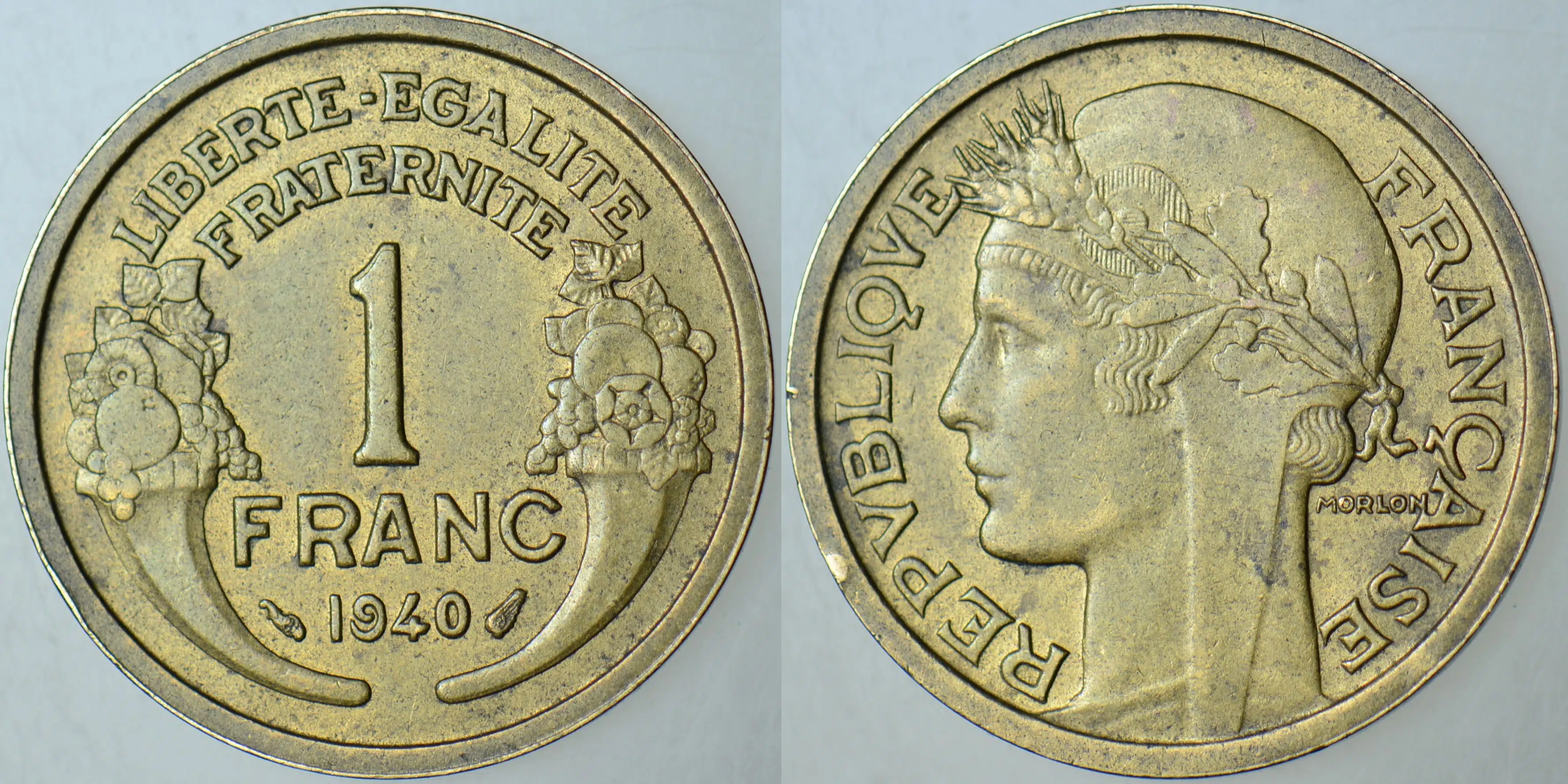 FRANSA 1 FRANK 1940 II. DÜNYA SAVAŞI DÖNEMİ. ÇİLALTI.